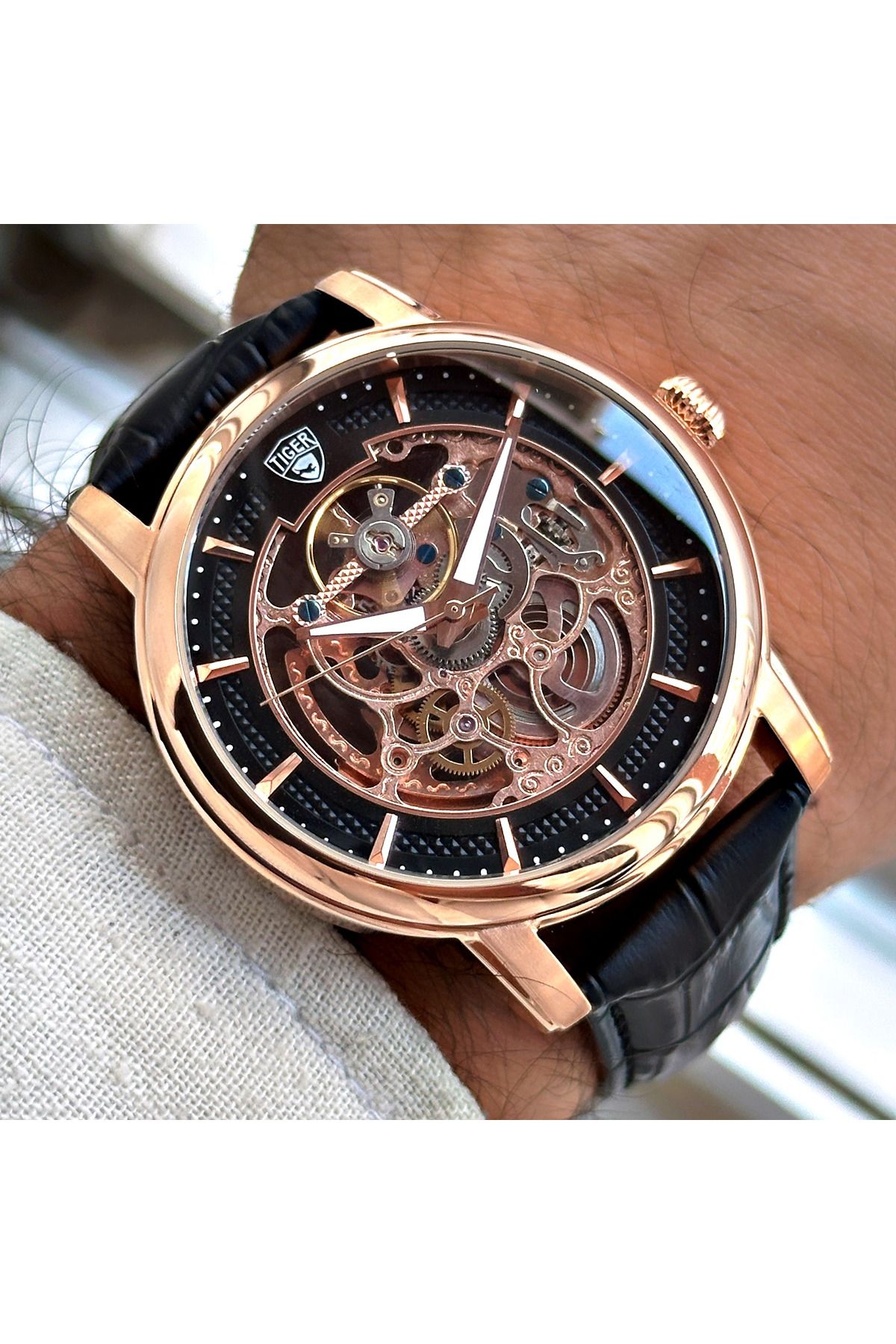 Tiger TİGER ERKEK KOL SAATİ TI-591HO 42MM-46MM Siyah
