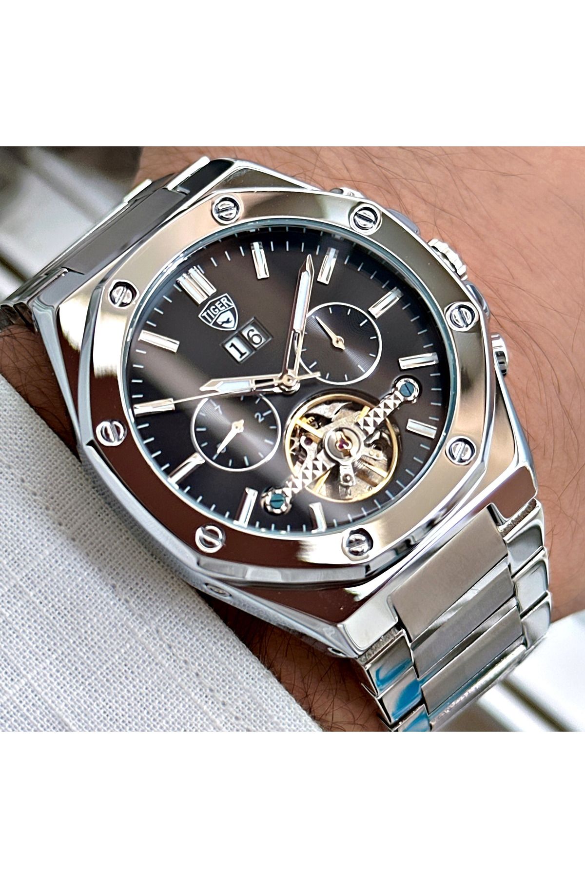 Tiger TİGER ERKEK KOL SAATİ TI-610DO 42MM-46MM Metal