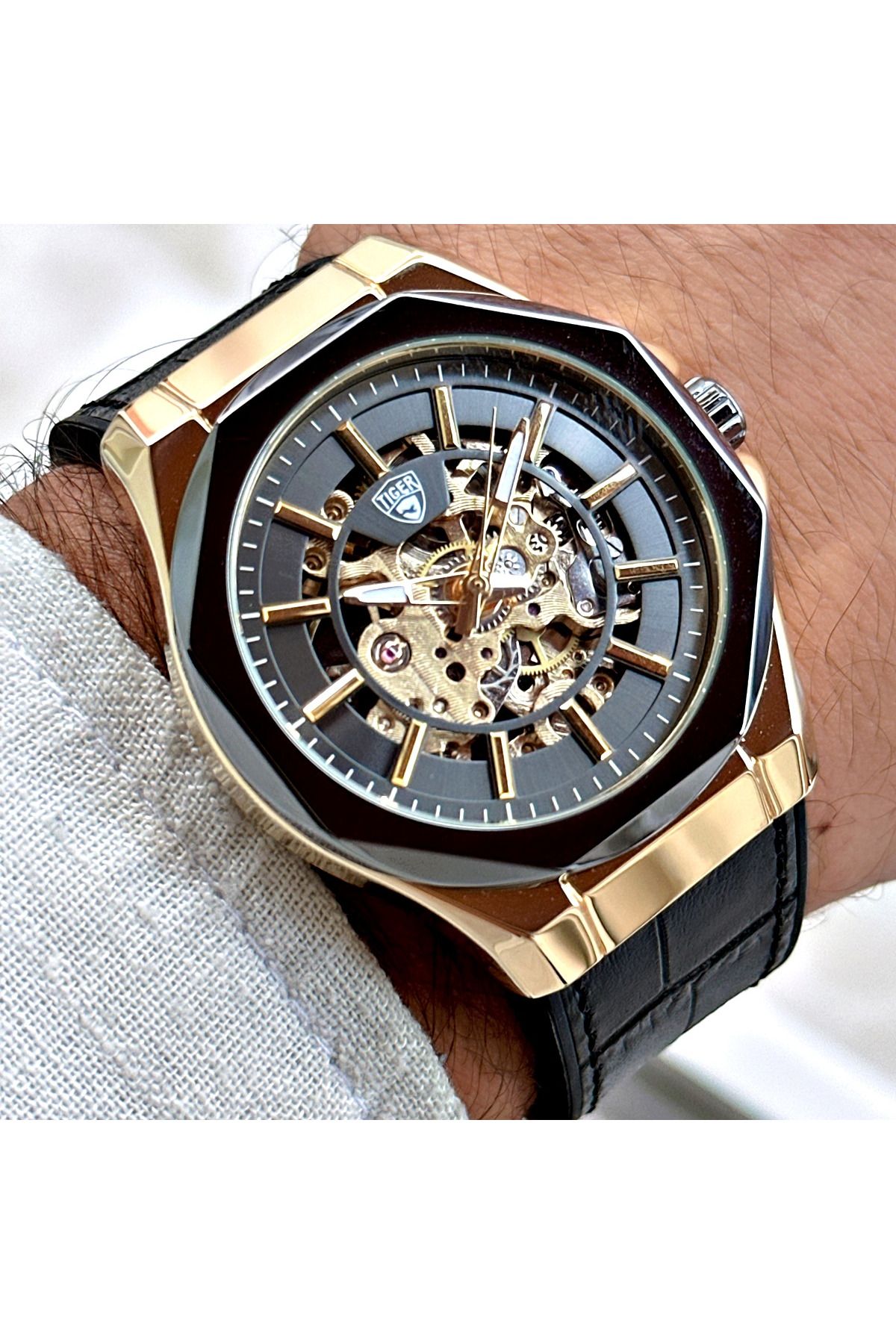 Tiger TİGER ERKEK KOL SAATİ TI-604BO 42MM-46MM Siyah