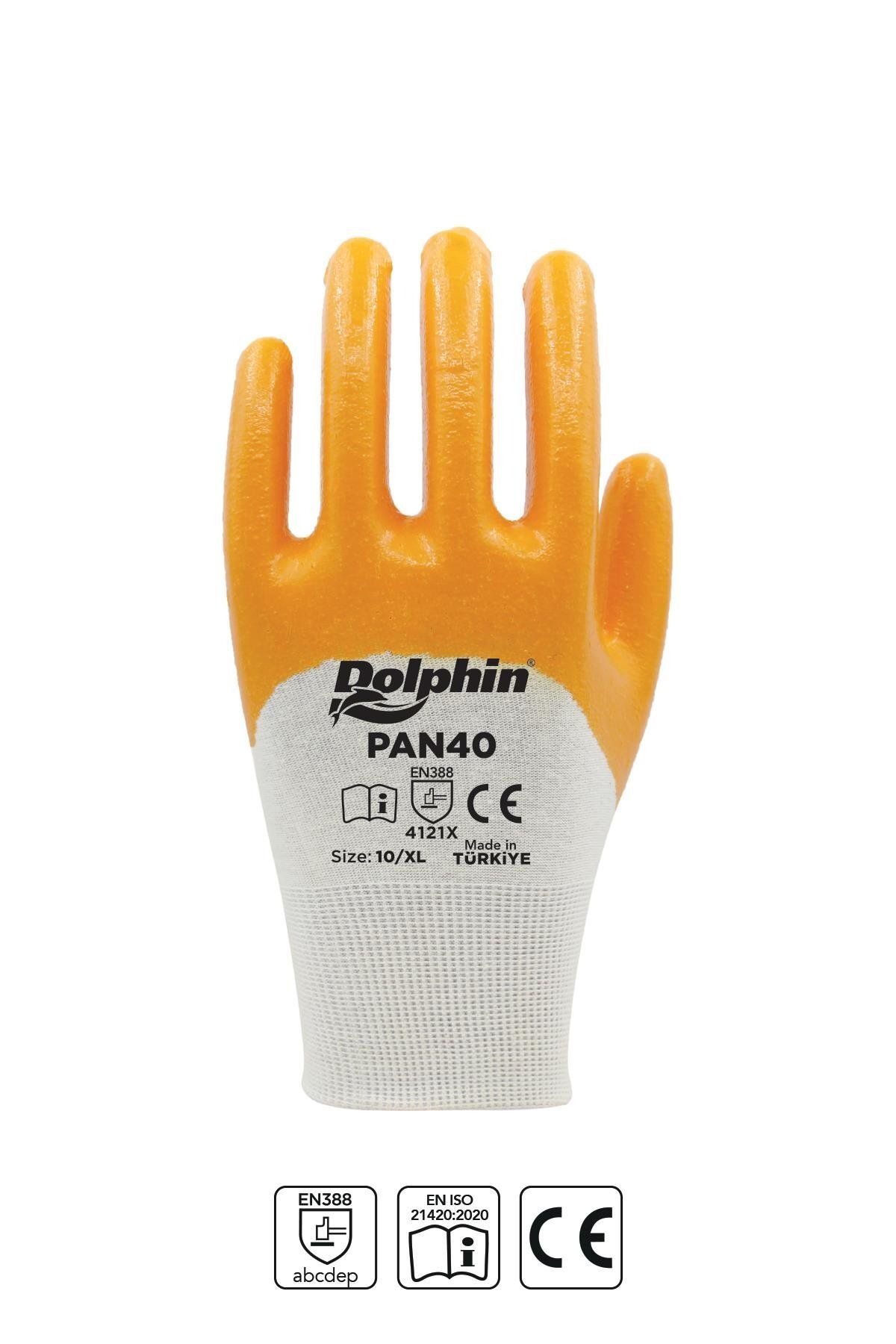 supertrend Süpertrend Dolphin Pamuk Nitril İş Eldiveni Beyaz/sarı Pan40 10-xl 12 Çift