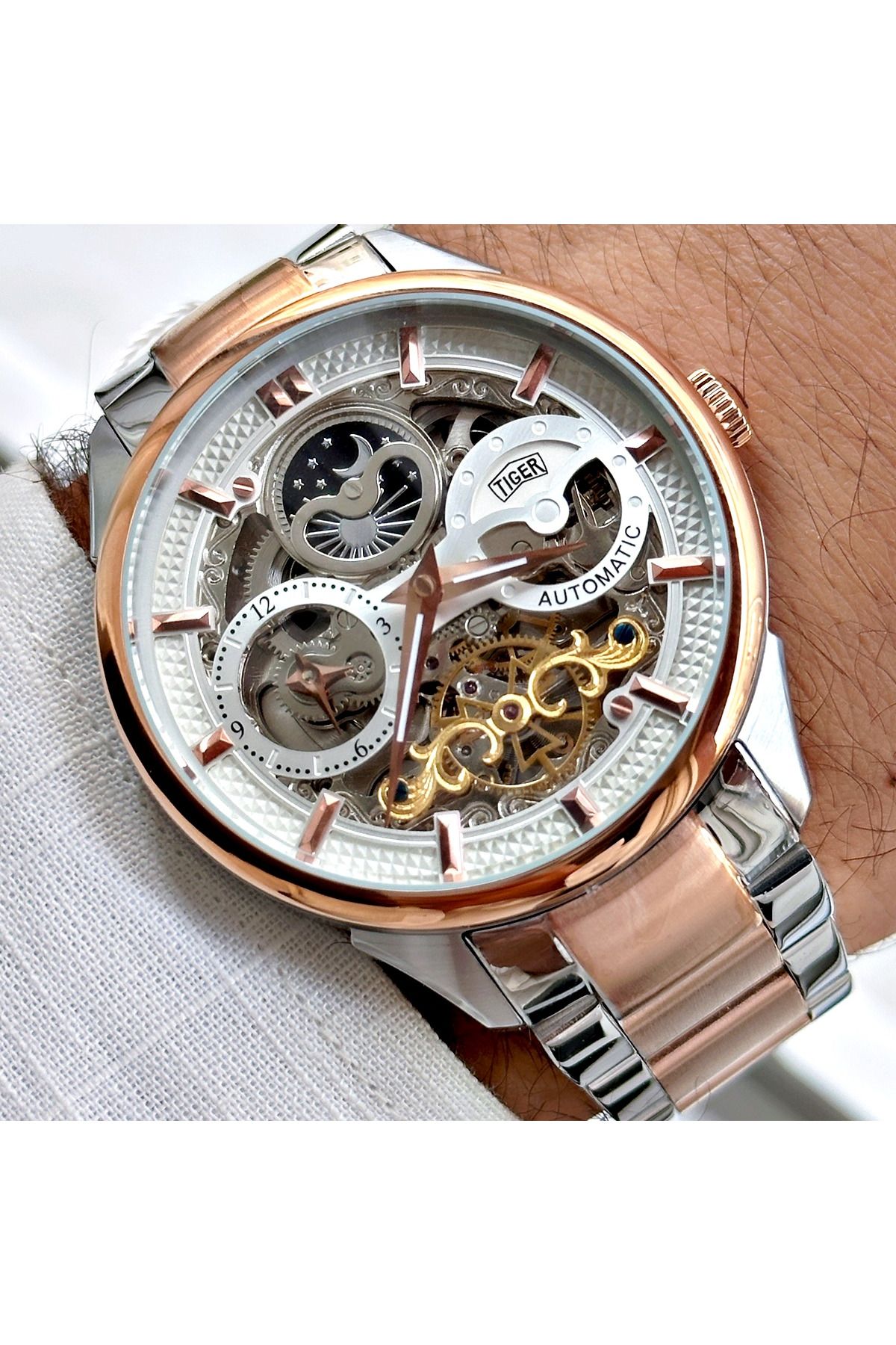 Tiger TİGER ERKEK KOL SAATİ TI-593AO 42MM-46MM metal-rose