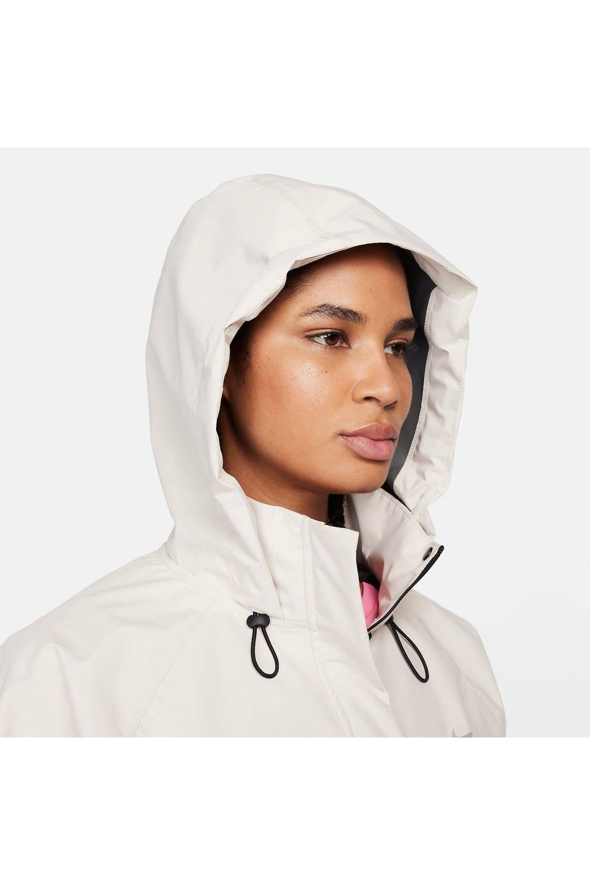 Nike Storm Fit Swift Women's Running Jacket Oversize Kadın Kapüşonlu Yağmur Geçirmez Hava Panelli Ko görsel 3