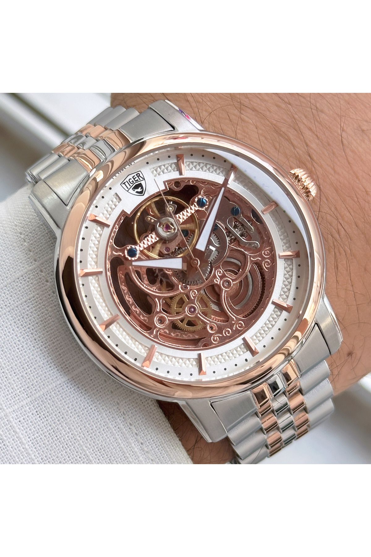 Tiger TİGER ERKEK KOL SAATİ TI-592CO 42MM-46MM metal-rose