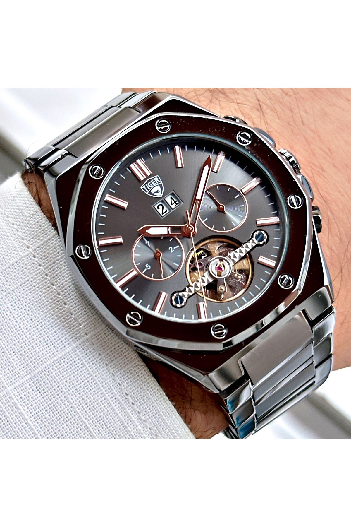 Tiger TİGER ERKEK KOL SAATİ TI-610BO 42MM-46MM Metal