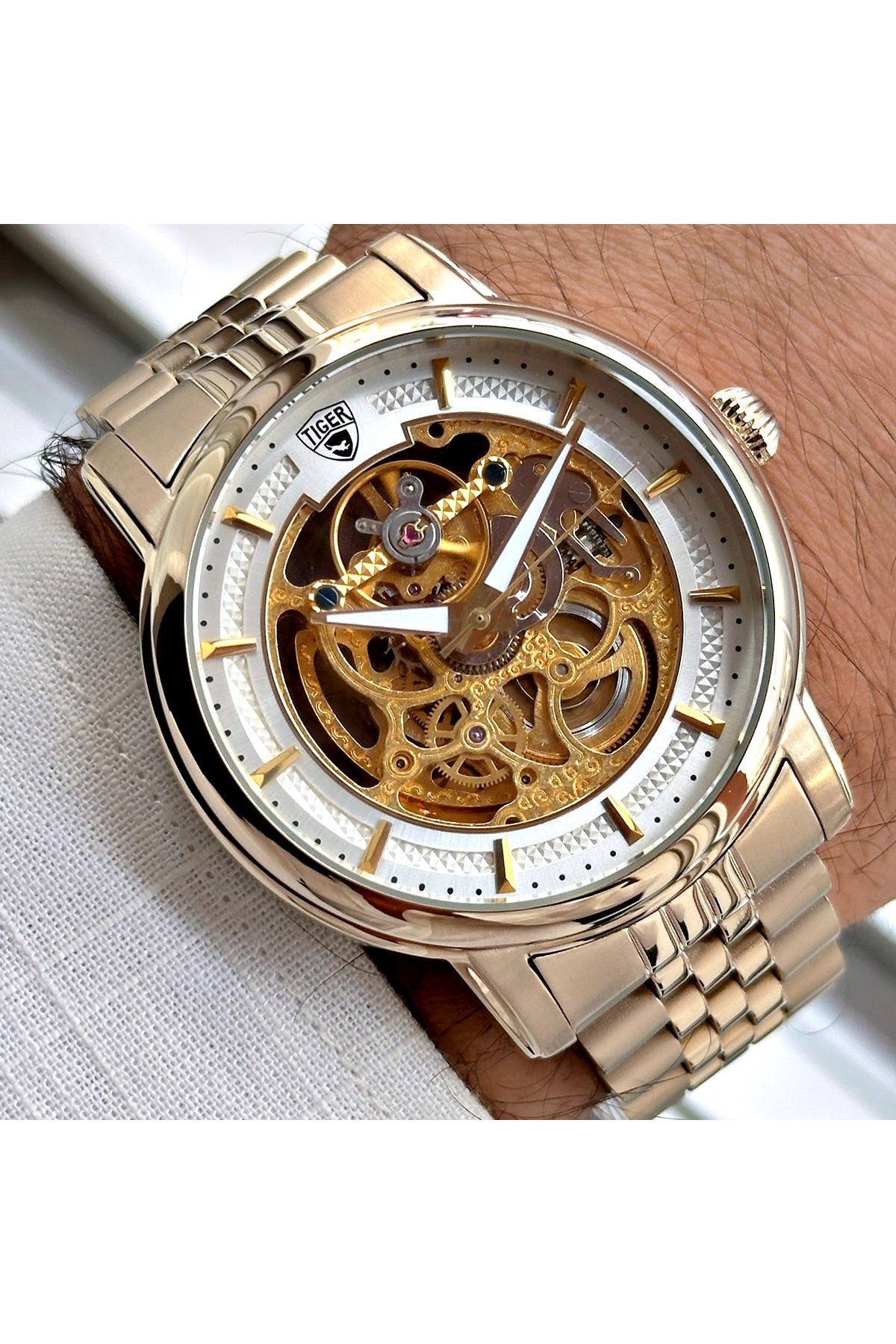 Tiger TİGER ERKEK KOL SAATİ TI-592GO 42MM-46MM GOLD