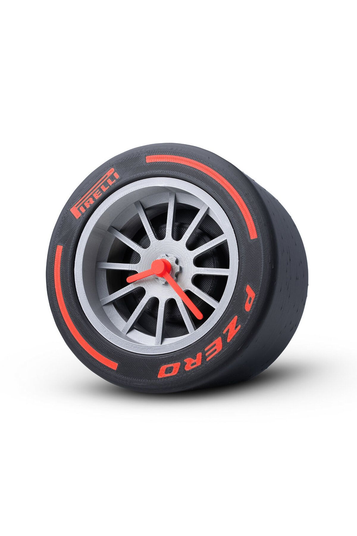 genomera Formula 1 Tekerlek Şeklinde Saat (Kırmızı)