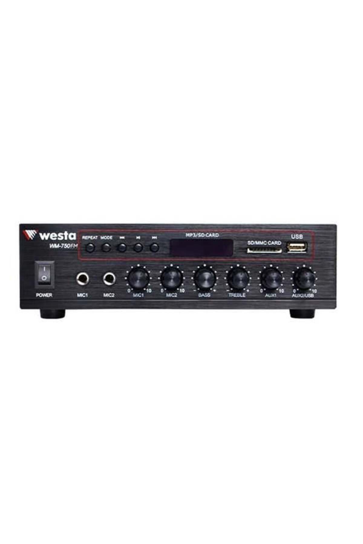 Westa Wm-750fm 80w Fm Radyolu Mixer Amfi