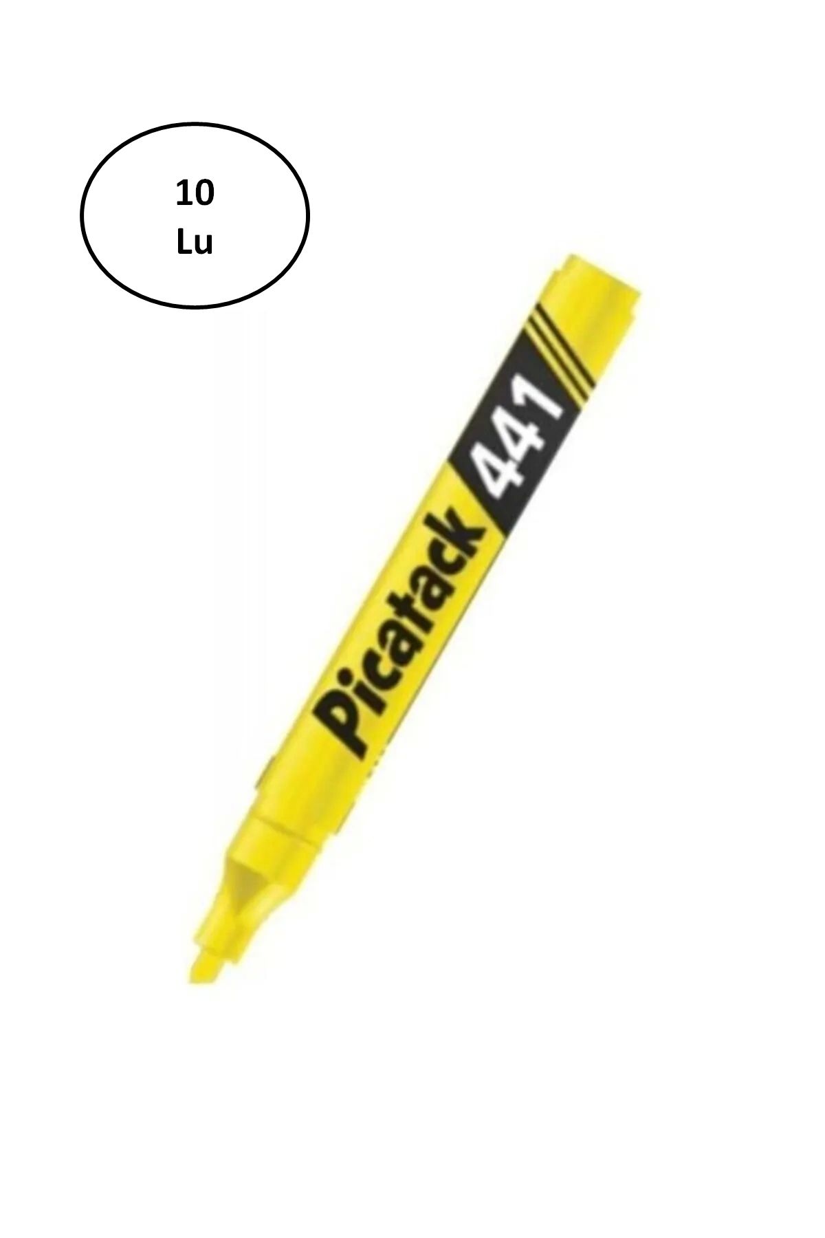 PRATİKOBA Force Picatack 441 Fosforlu Kalem Sarı 10'lu