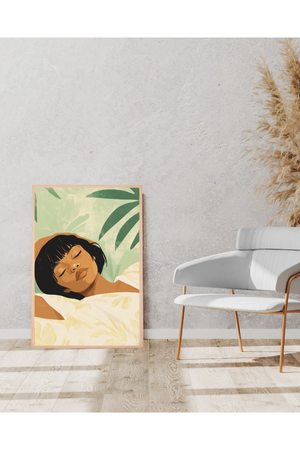 Tuba Decor Tek parça Ahşap Çerçeve Görünümlü MDF Tablo