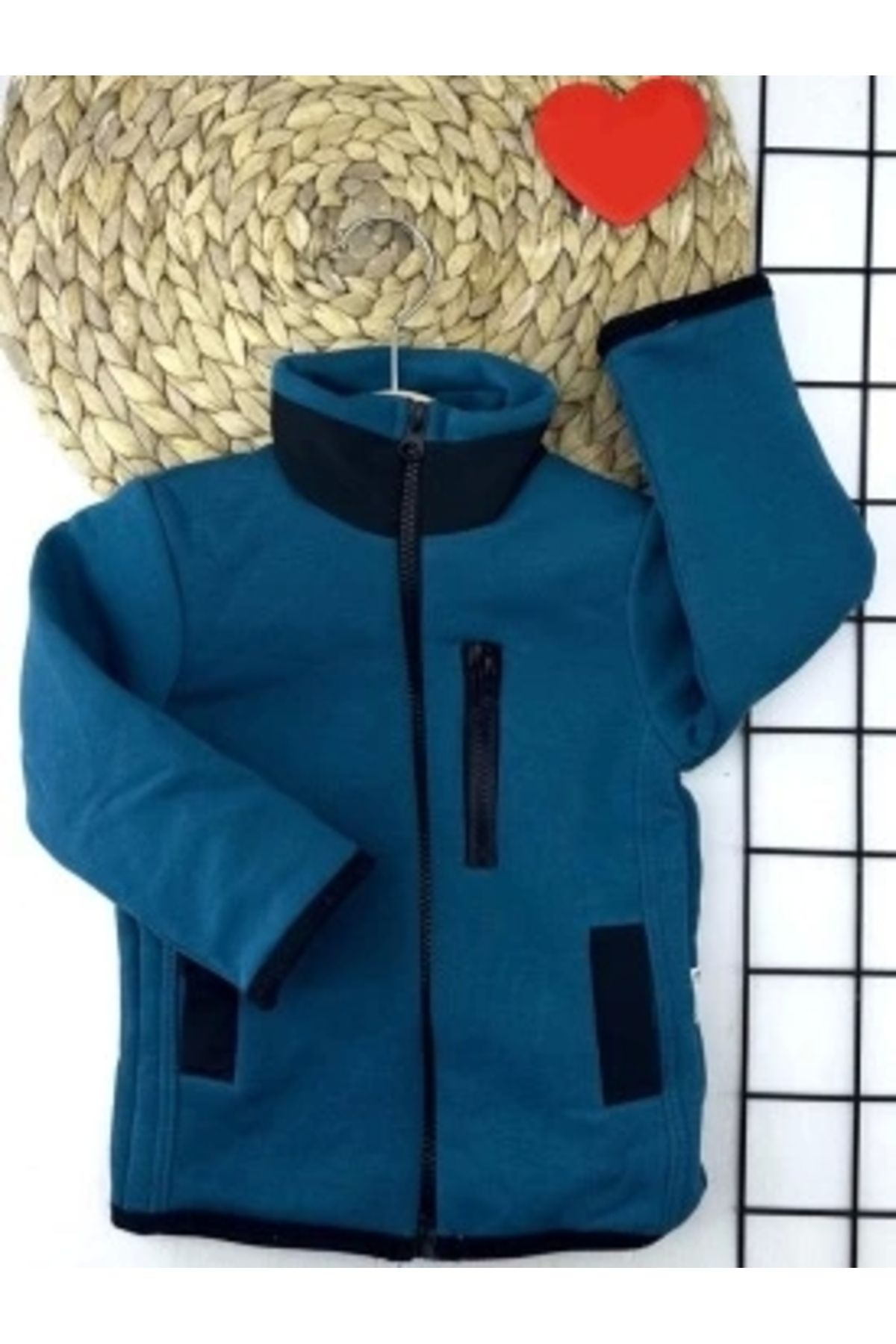 Diji Baby 1-12 Yaş Fermuar Kapamalı Dik Yakalı Cepli Çocuk Ceketi