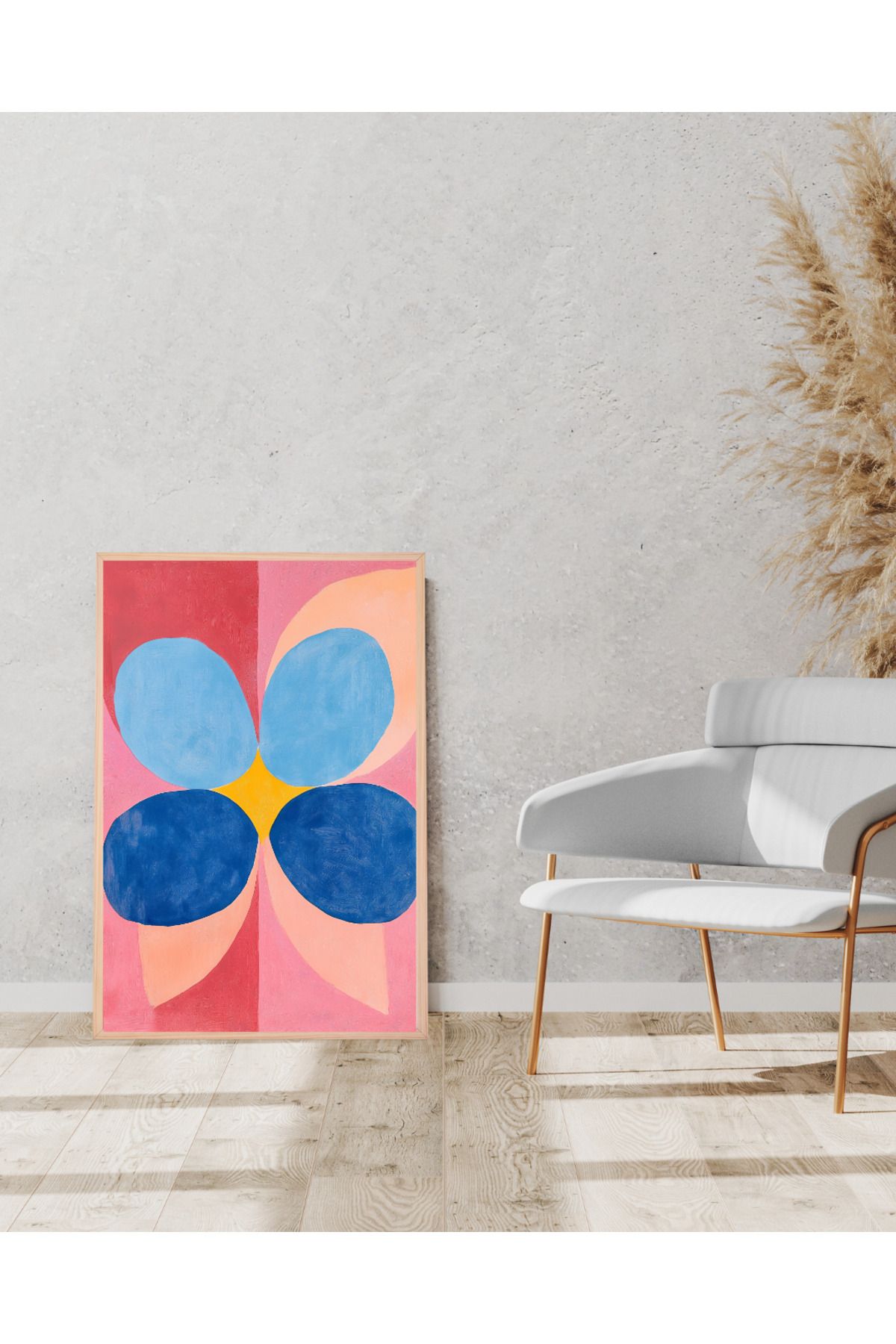 Tuba Decor Tek parça Ahşap Çerçeve Görünümlü MDF Tablo