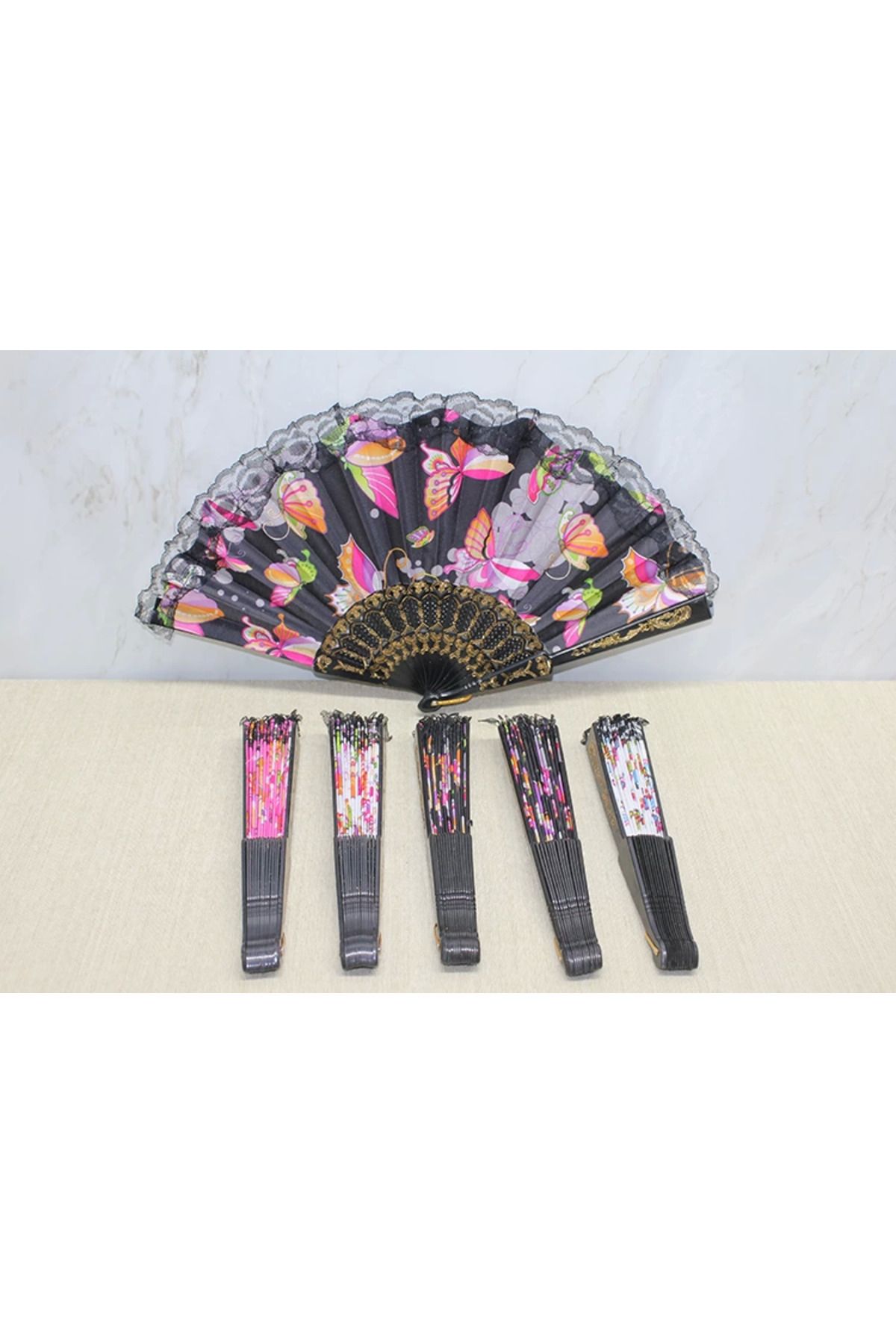 Modafiks Plastik Renkli Yelpaze Alk3572