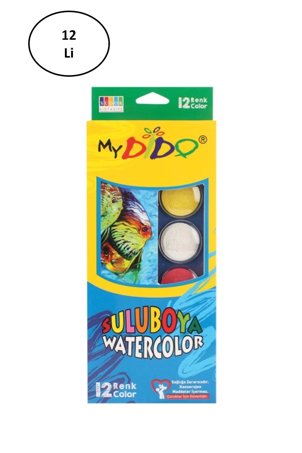 PRATİKOBA Mydido Sulu Boya 12 Li Küçük 12'li