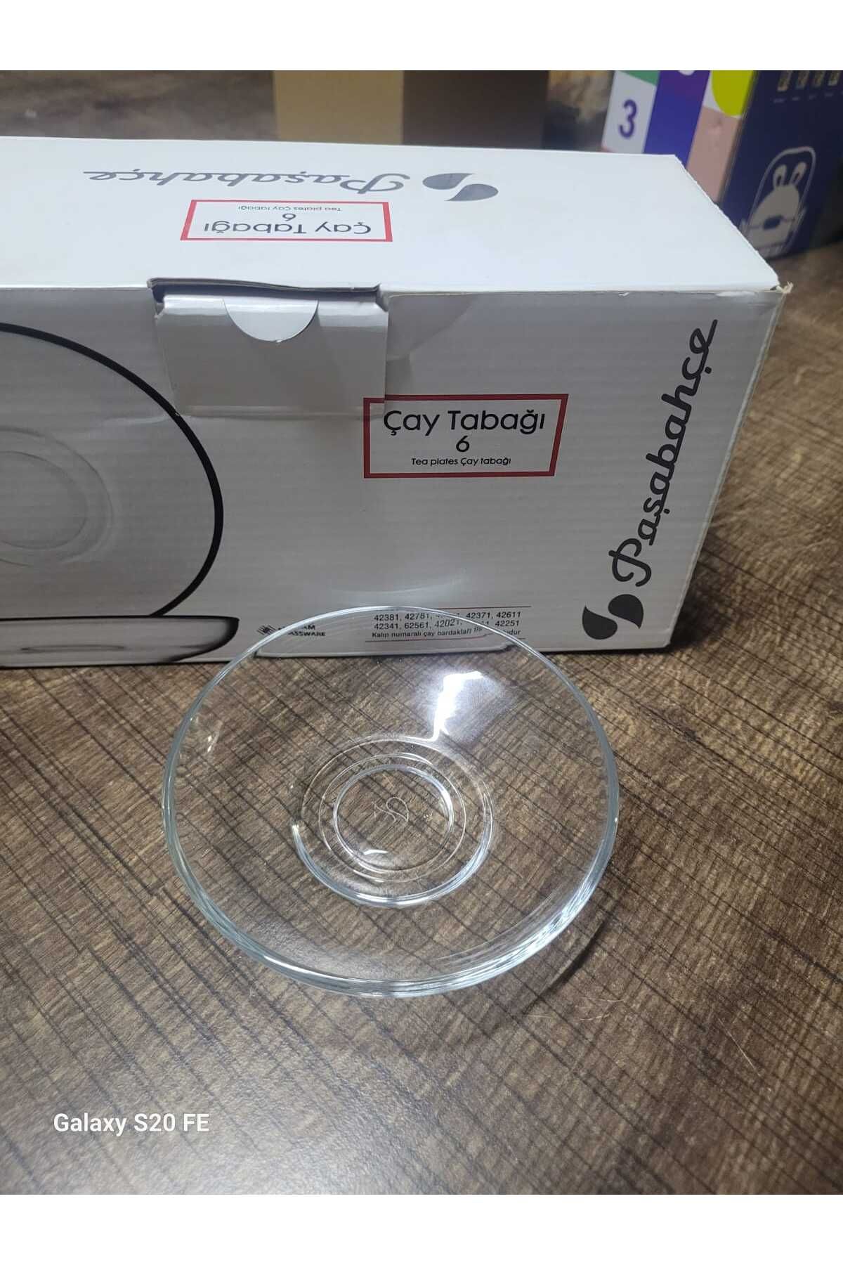 ALİNA HOME cam çay tabağı 6 lı 54201