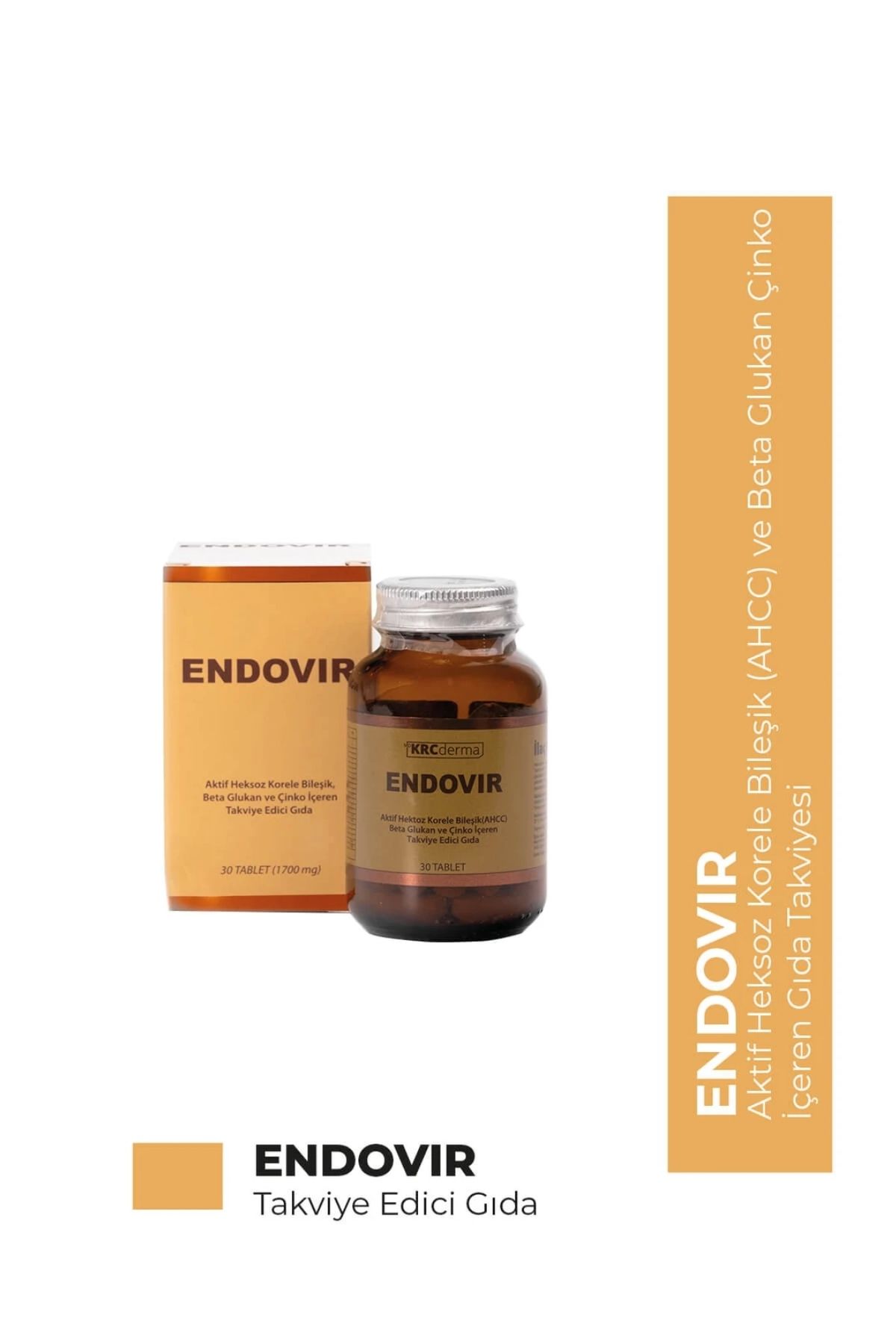 KRCDerma Endovir Takviye Edici Gıda 30 Tablet AHCC