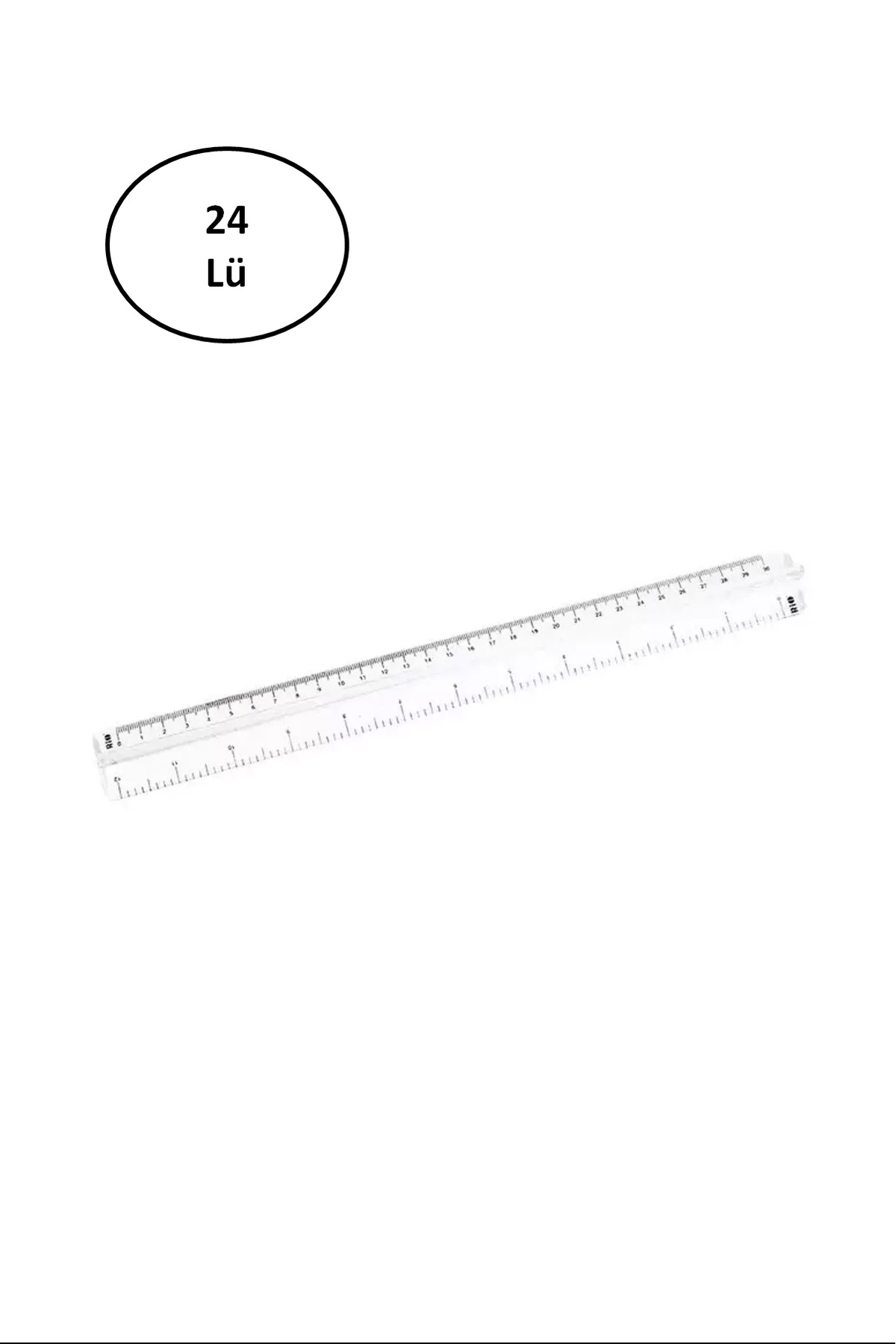 PRATİKOBA-Rio Ruler Trebble Ruler 30 Cm (Pack of 24) 1