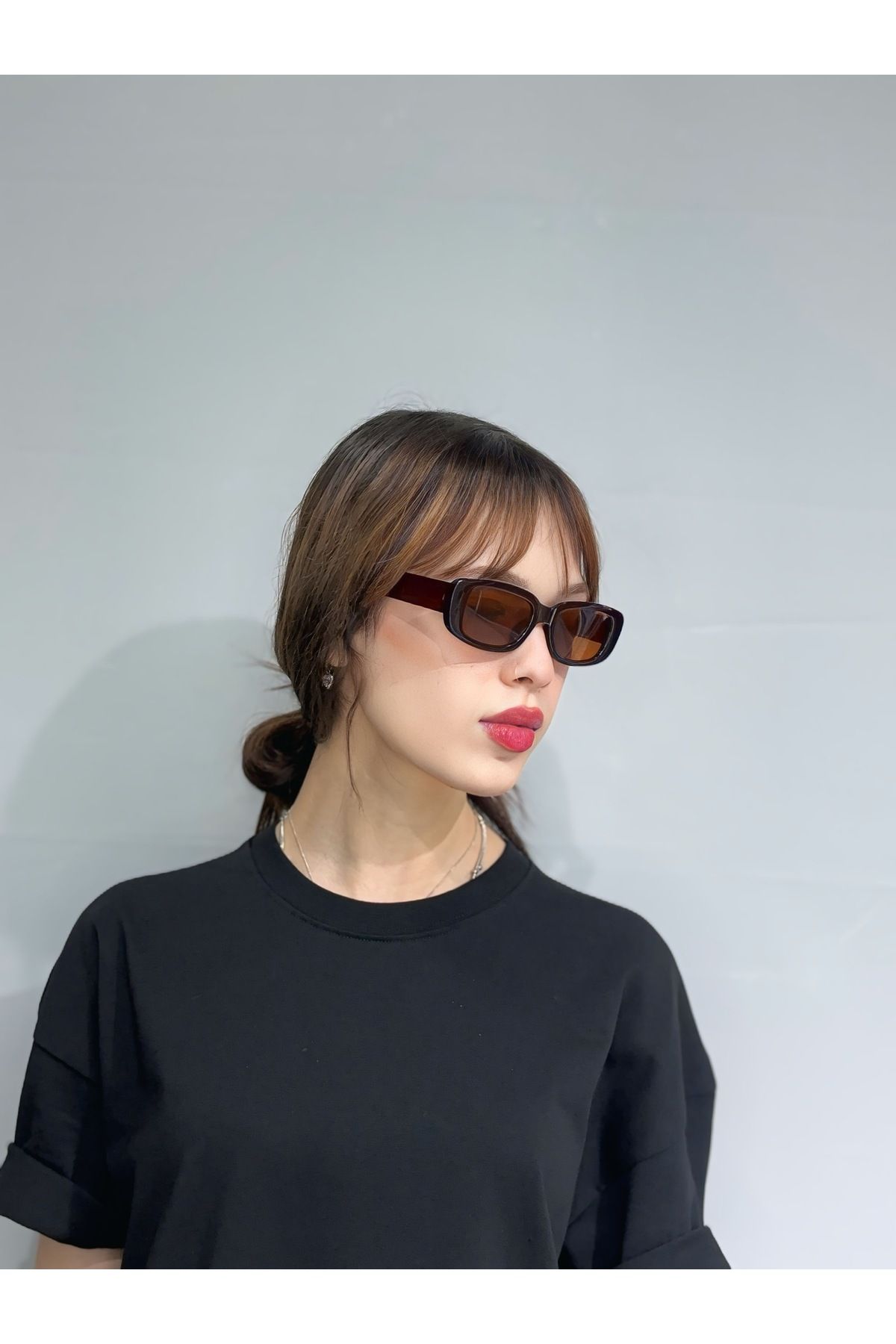 ZELİOR Unisex Cat Eye Dikdörtgen Güneş Gözlüğü