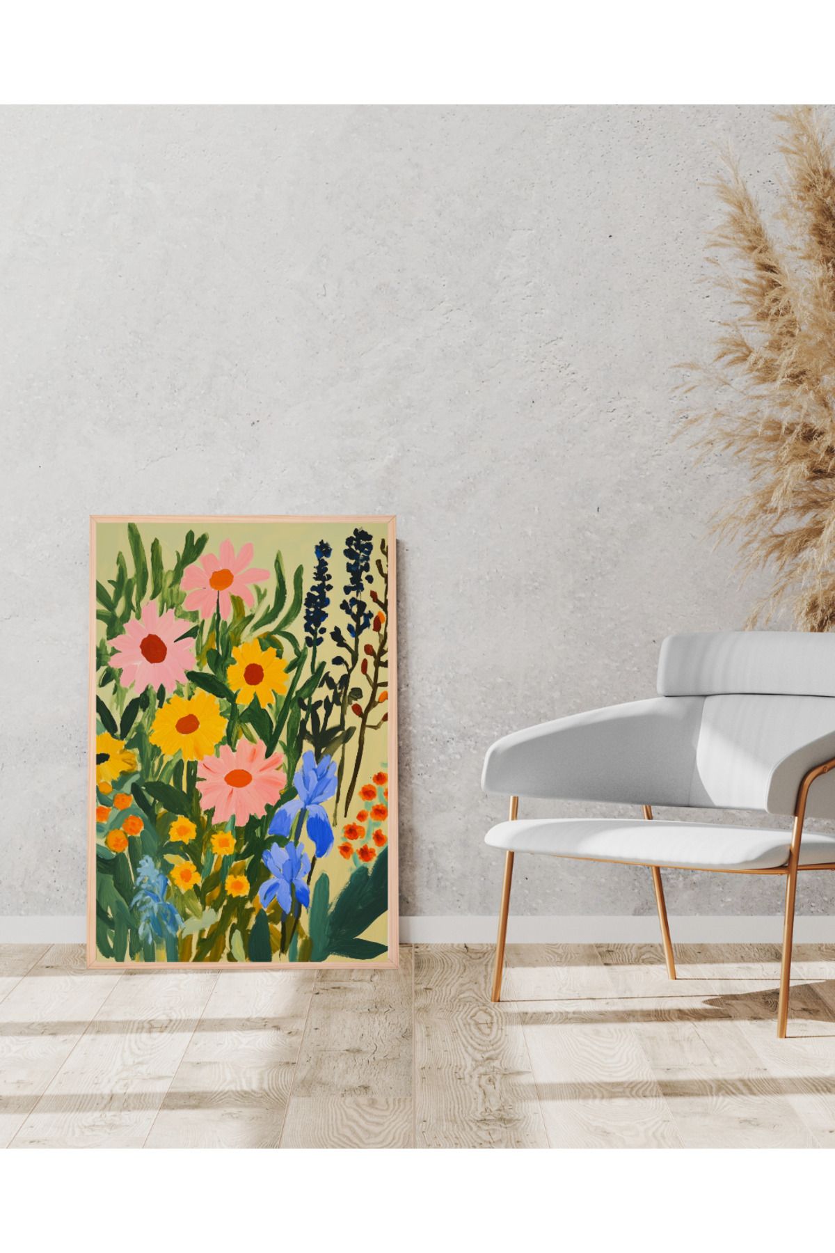 Tuba Decor Tek parça Ahşap Çerçeve Görünümlü MDF Tablo