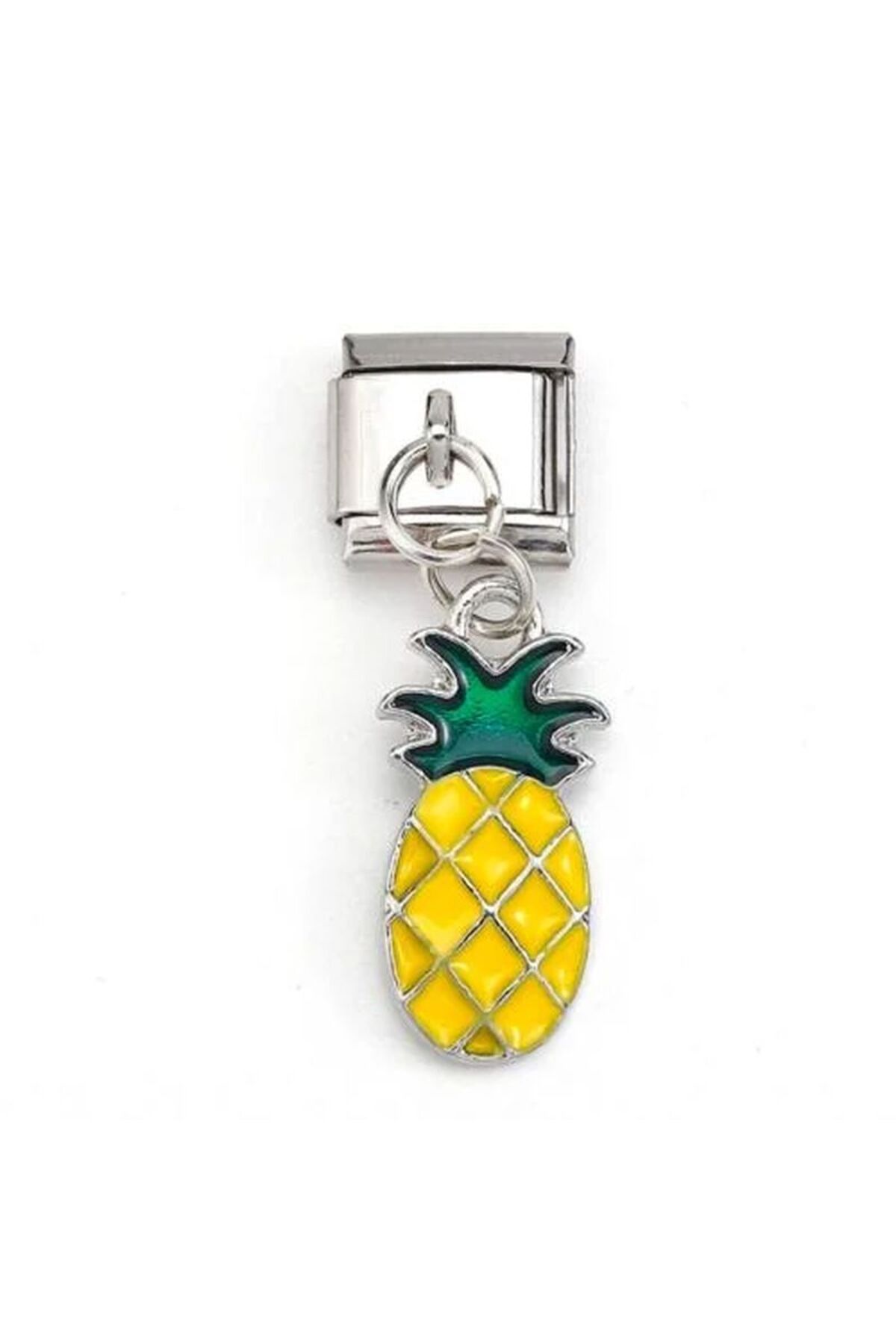 MSBTAKI Sallantı Ananas Figür Nomi Charm 316L Çelik Sarı Renk