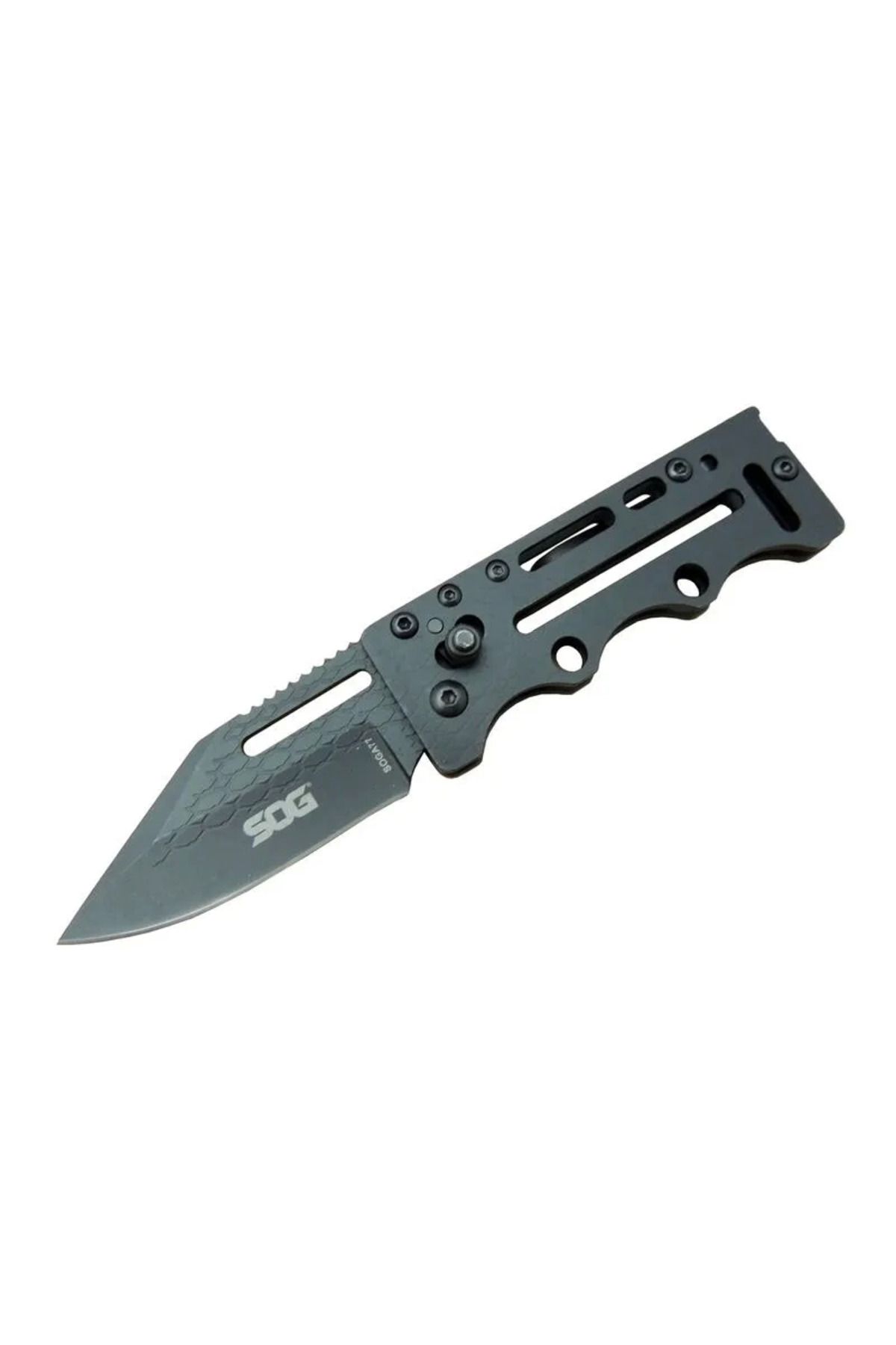 Eldenör Sog Ac77bk Siyah Yaprak Kamp Çakı 15 Cm - Metal Sap, Kılıflı