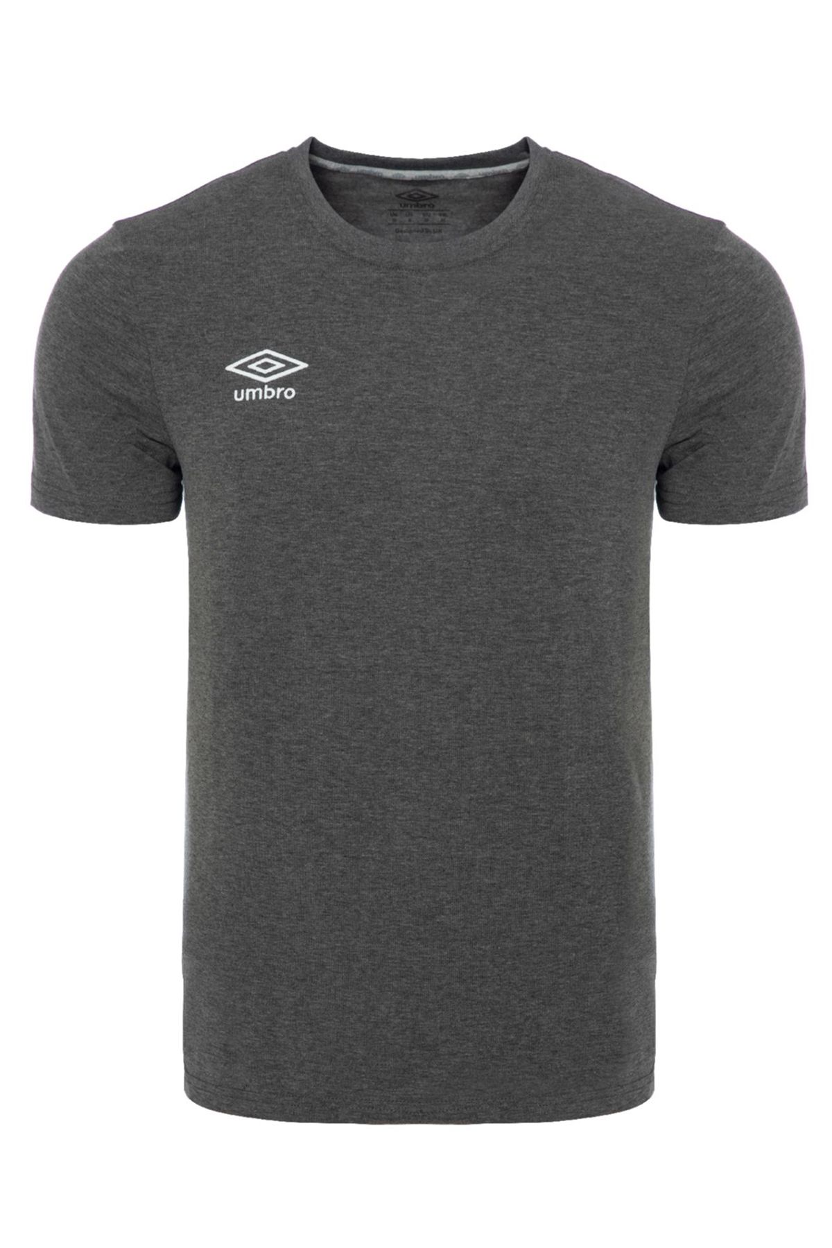 UMBRO Unisex Erkek/Kadın Gri Pamuklu Antrenman T-Shirt Normal Kalıp - Umbro TF0173 Bold Training