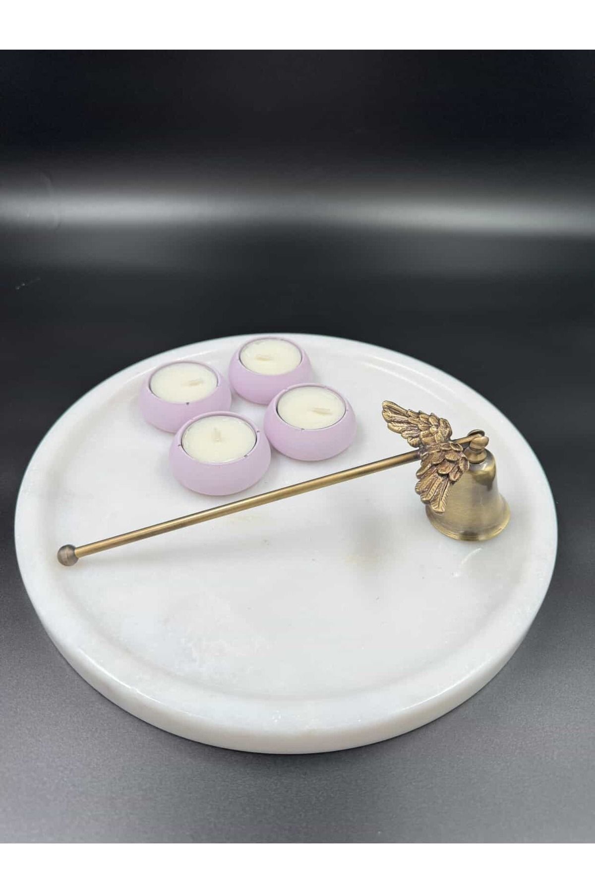 BEBUTO Minimal 4’lü Beton Tealight Mumluk Seti