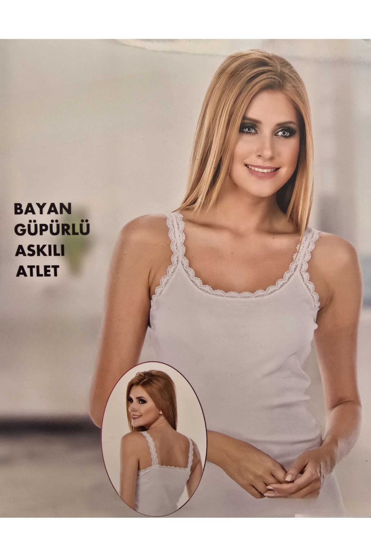 SWELLA Dantelli kadın body atlet