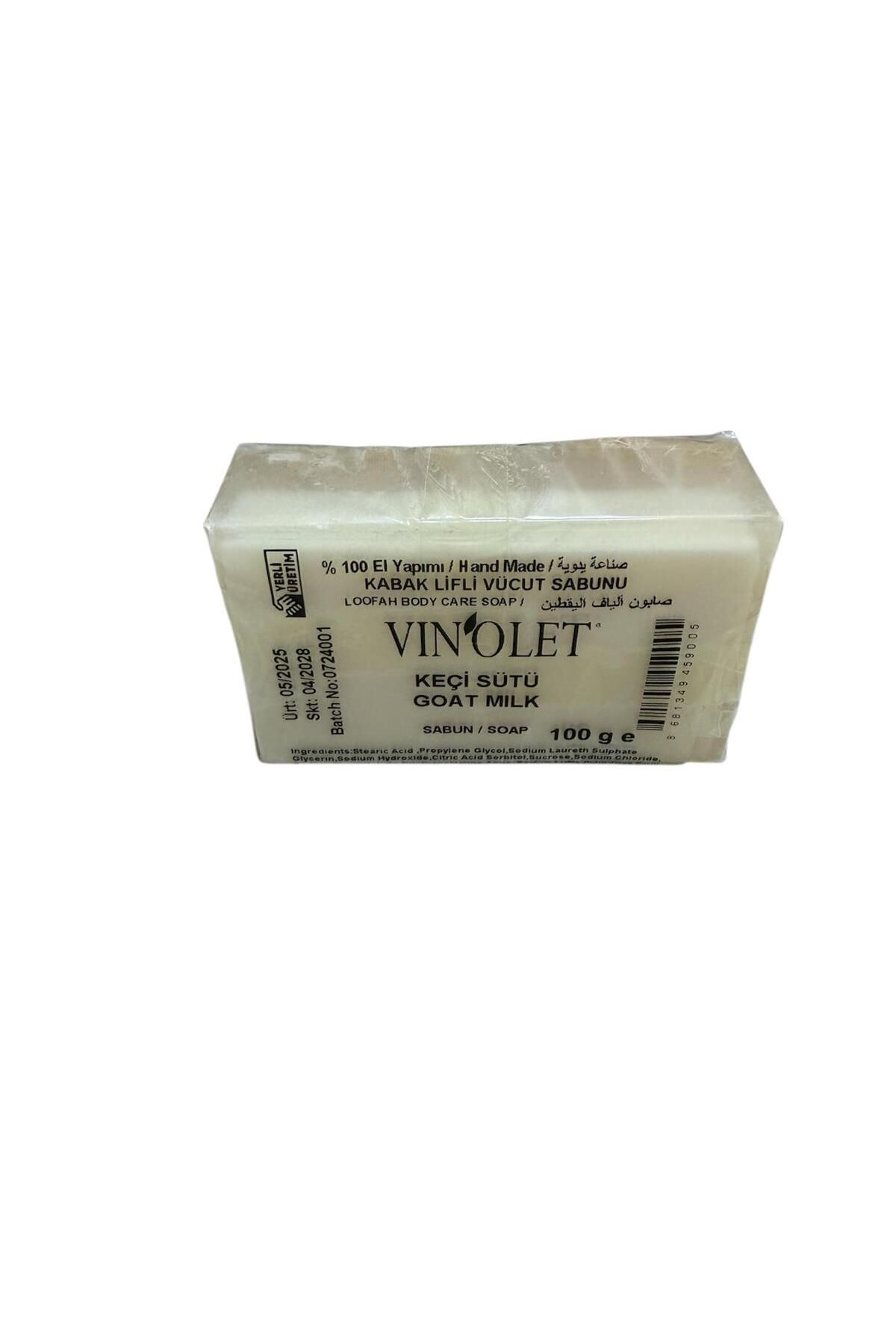 Vinolet Doğal Kabak Lifli Sabun Keçi Sütü Özlü 100 Gr