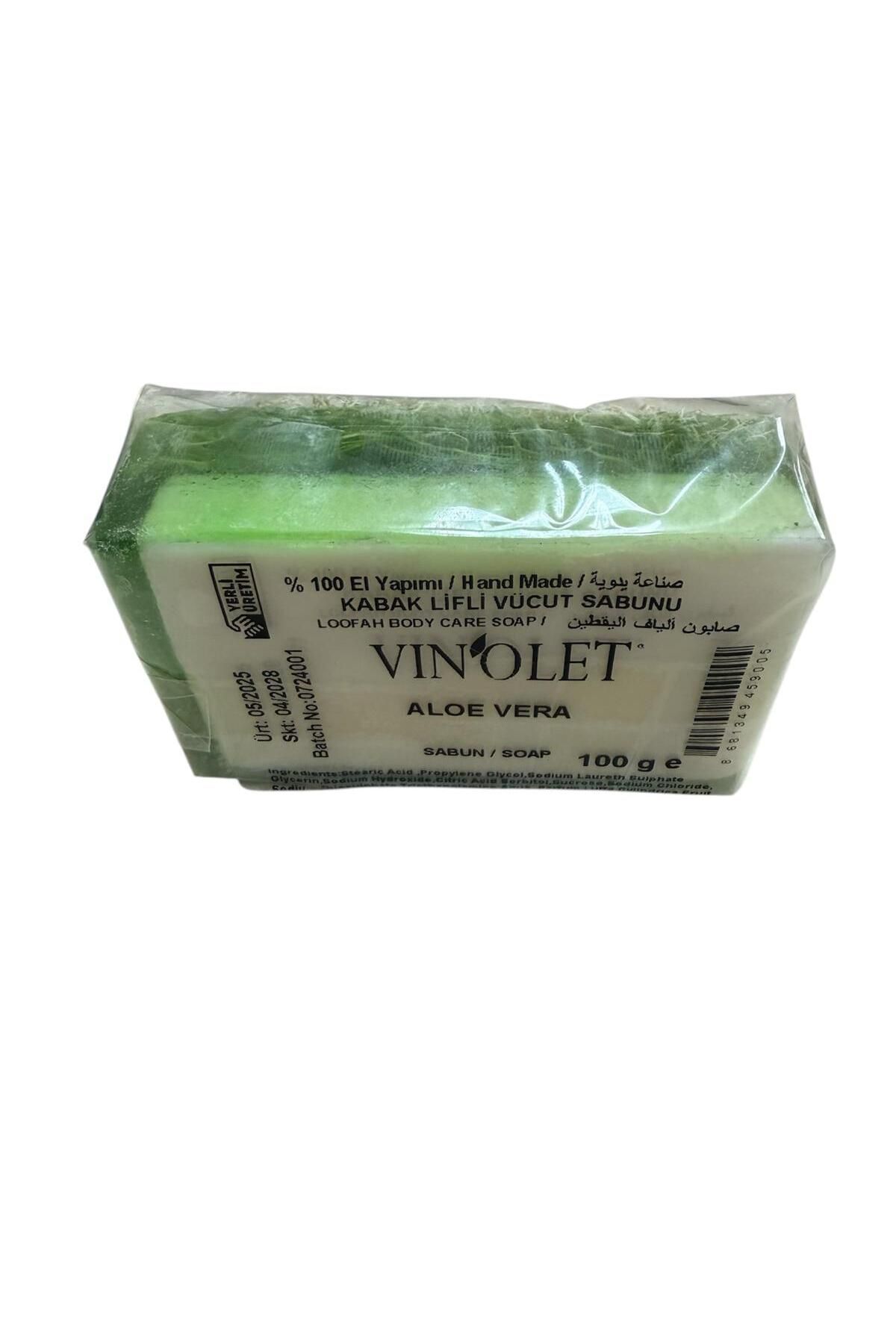 Vinolet Doğal Kabak Lifli Sabun Aloe Vera Özlü 100 Gr