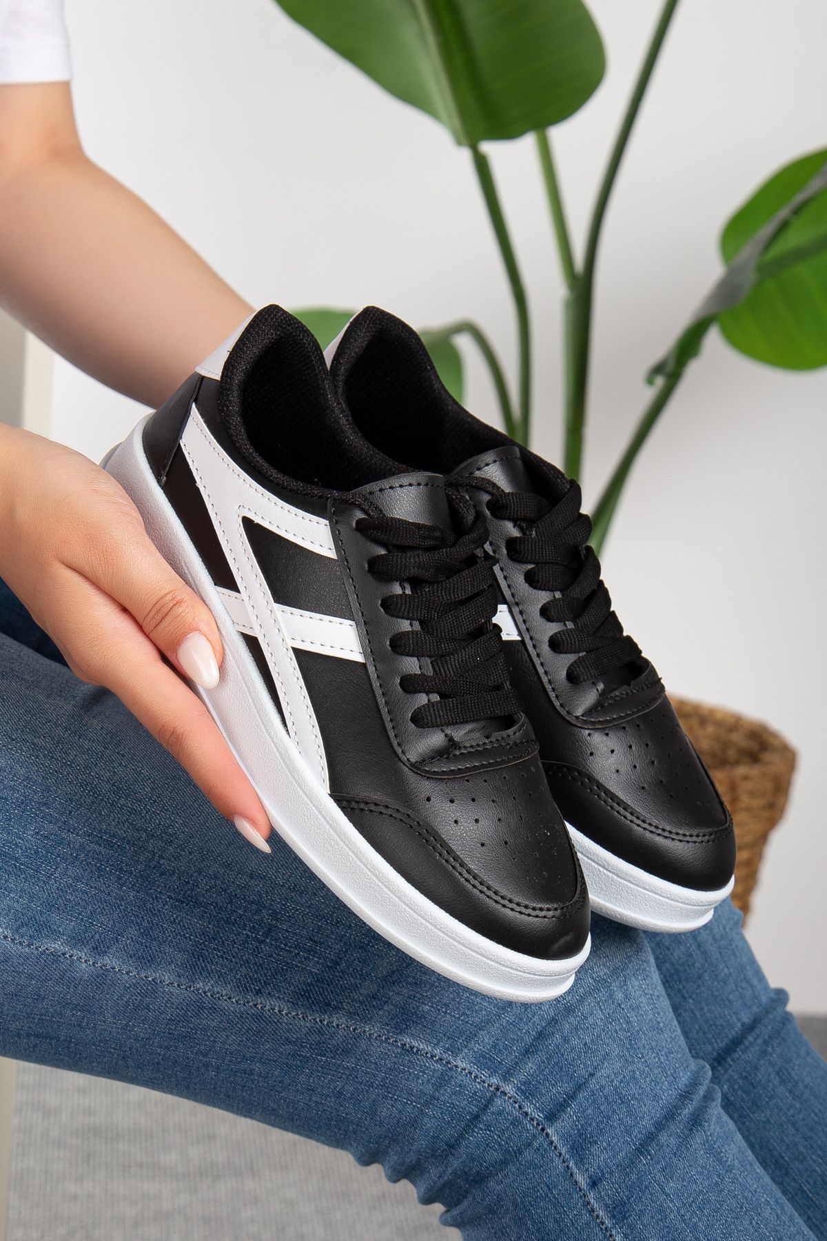 Jackers Unisex Şerit Detaylı Bağcıklı Spor Ayakkabı