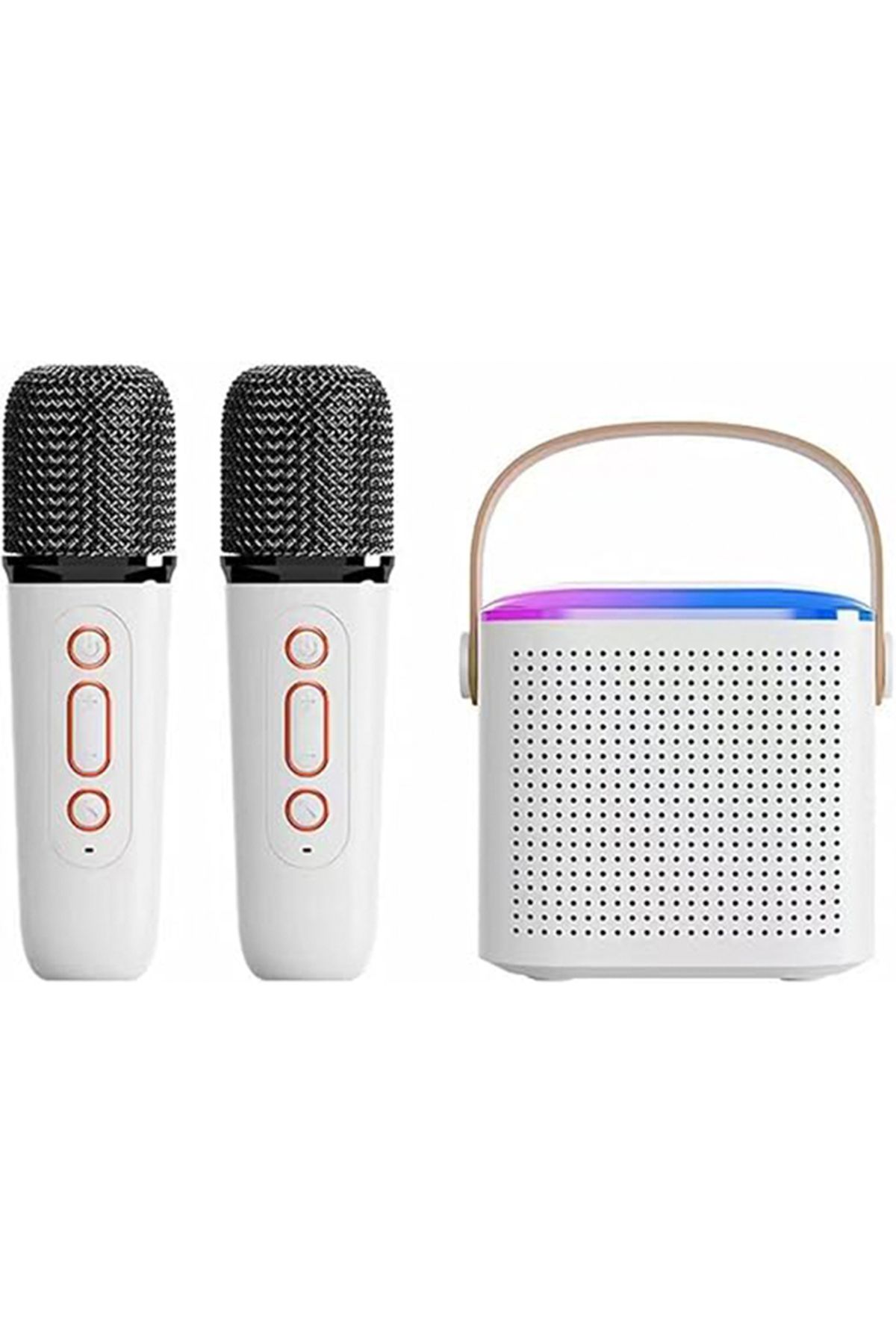 Generic-Mini Karaoke Machine with 2 Wireless Microphone, Portable Bluetooth Karaoke Speaker 1