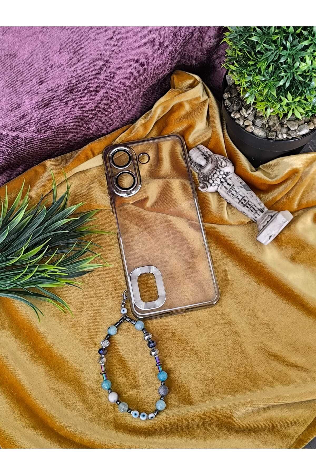 SIRÇA SEPETİ Hematit Elektromanyetik Gümüş Telefon Koruma Aksesuarı Charm Telefon İpi Telefon Askısı