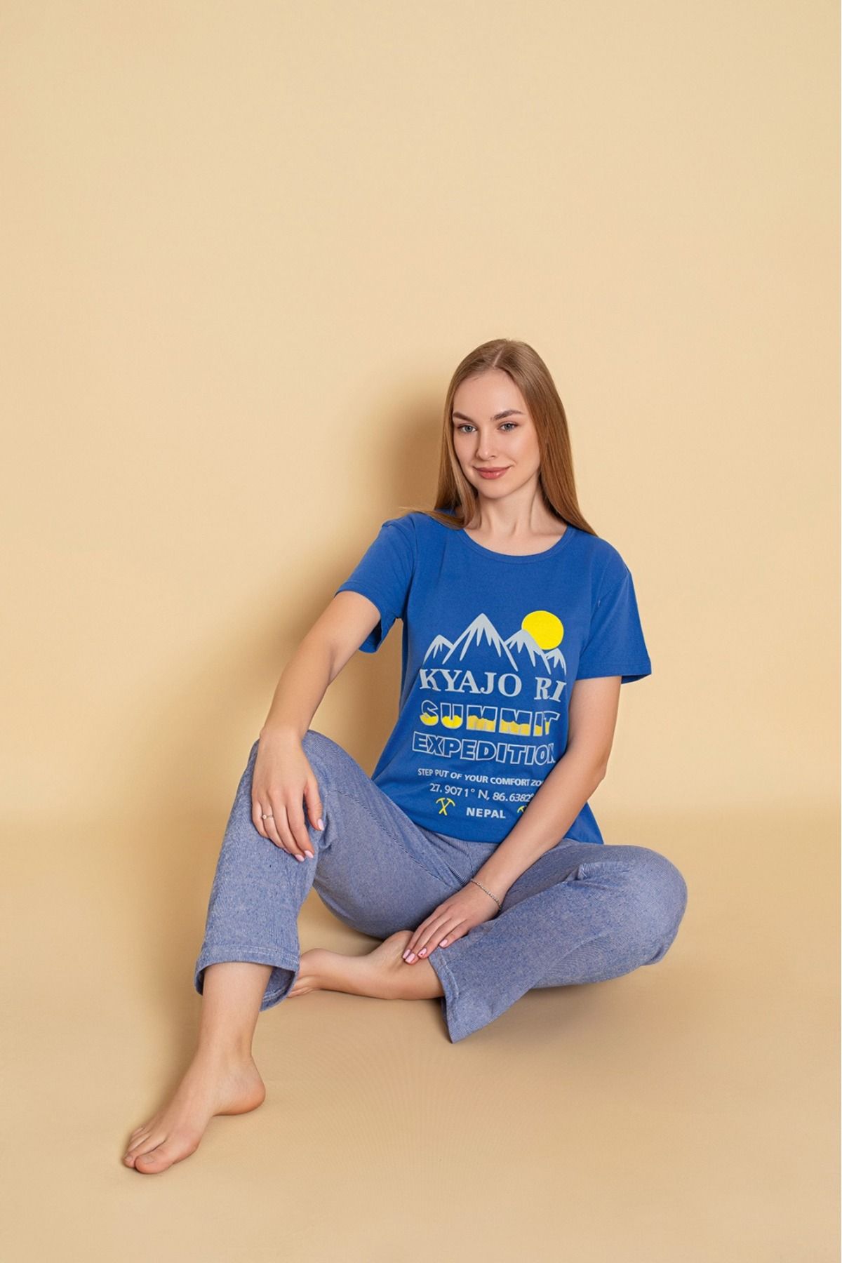 Sude HOMEWEAR Kadın Kısa Kol Pijama Takımı