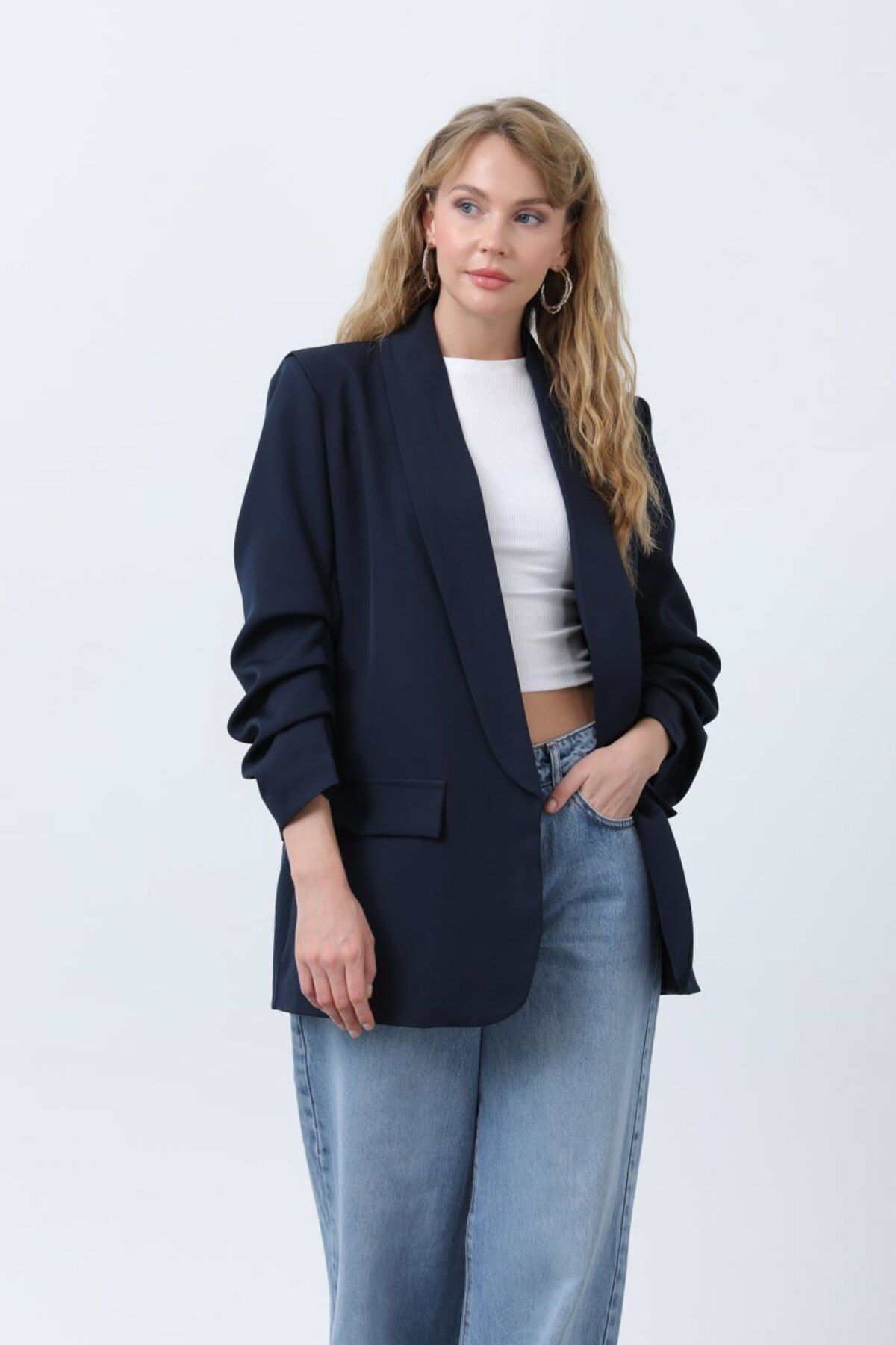 Loreen by Puane KADIN KOLLARI BÜZGÜLÜ MODEL ŞIK CEKET