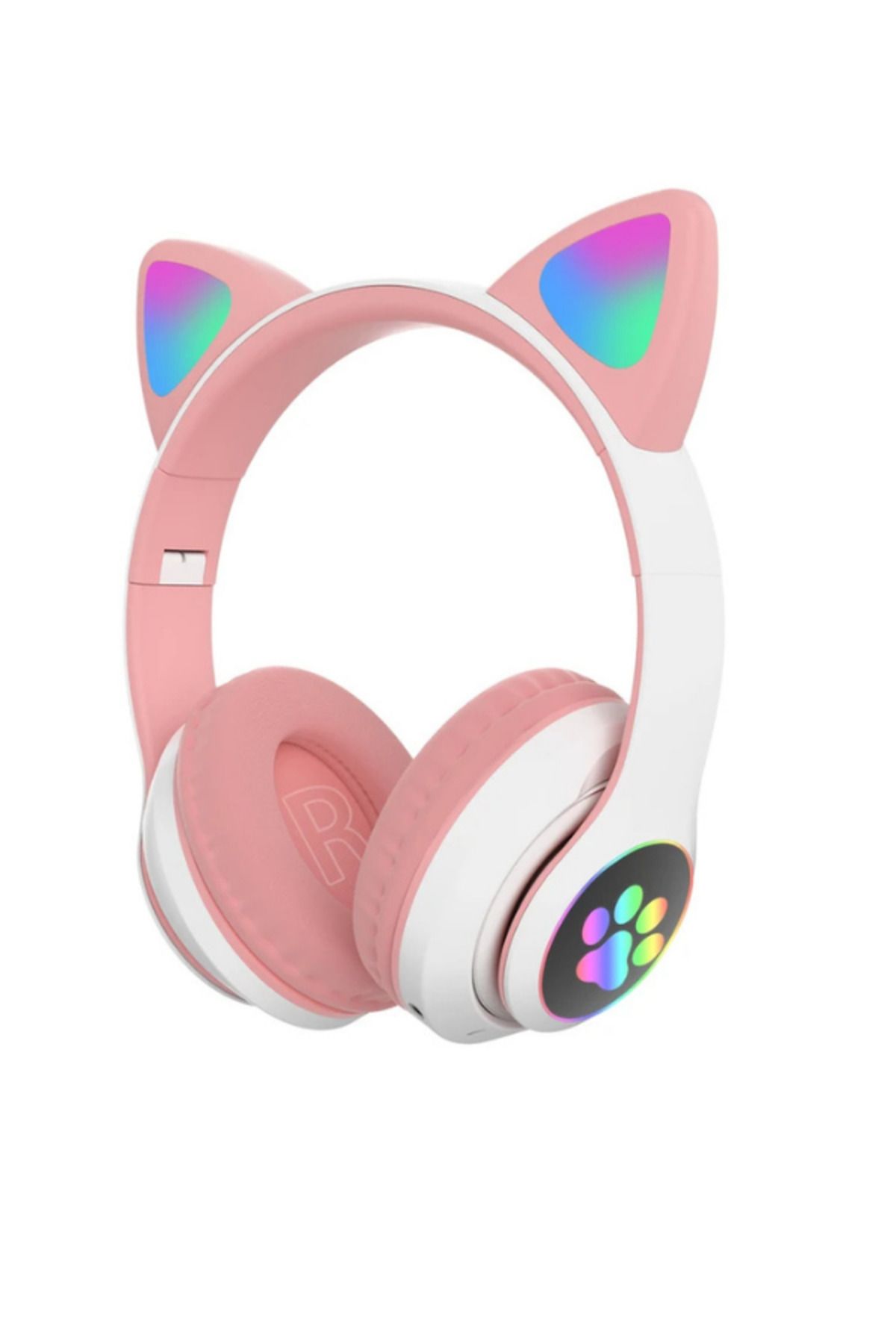 EVAX Cat Kedili Bluetooth 5.0 Işıklı Kablosuz Mikrofonlu/aux/hafıza Kartı/kedili Kulaküstü Kulaklık