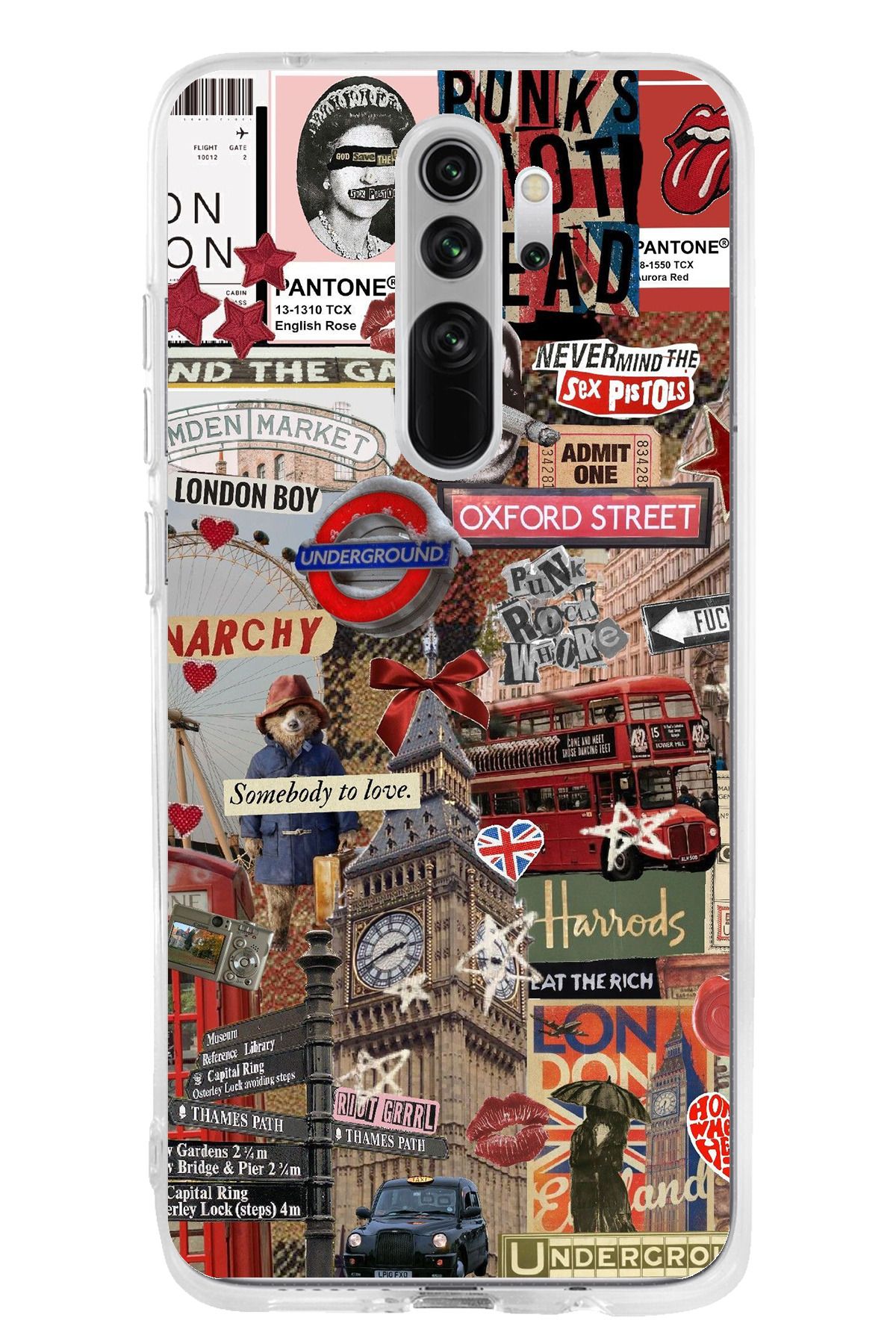 TechTree Redmi Note 8 Pro Uyumlu Londra Şeffaf Silikon Kılıf