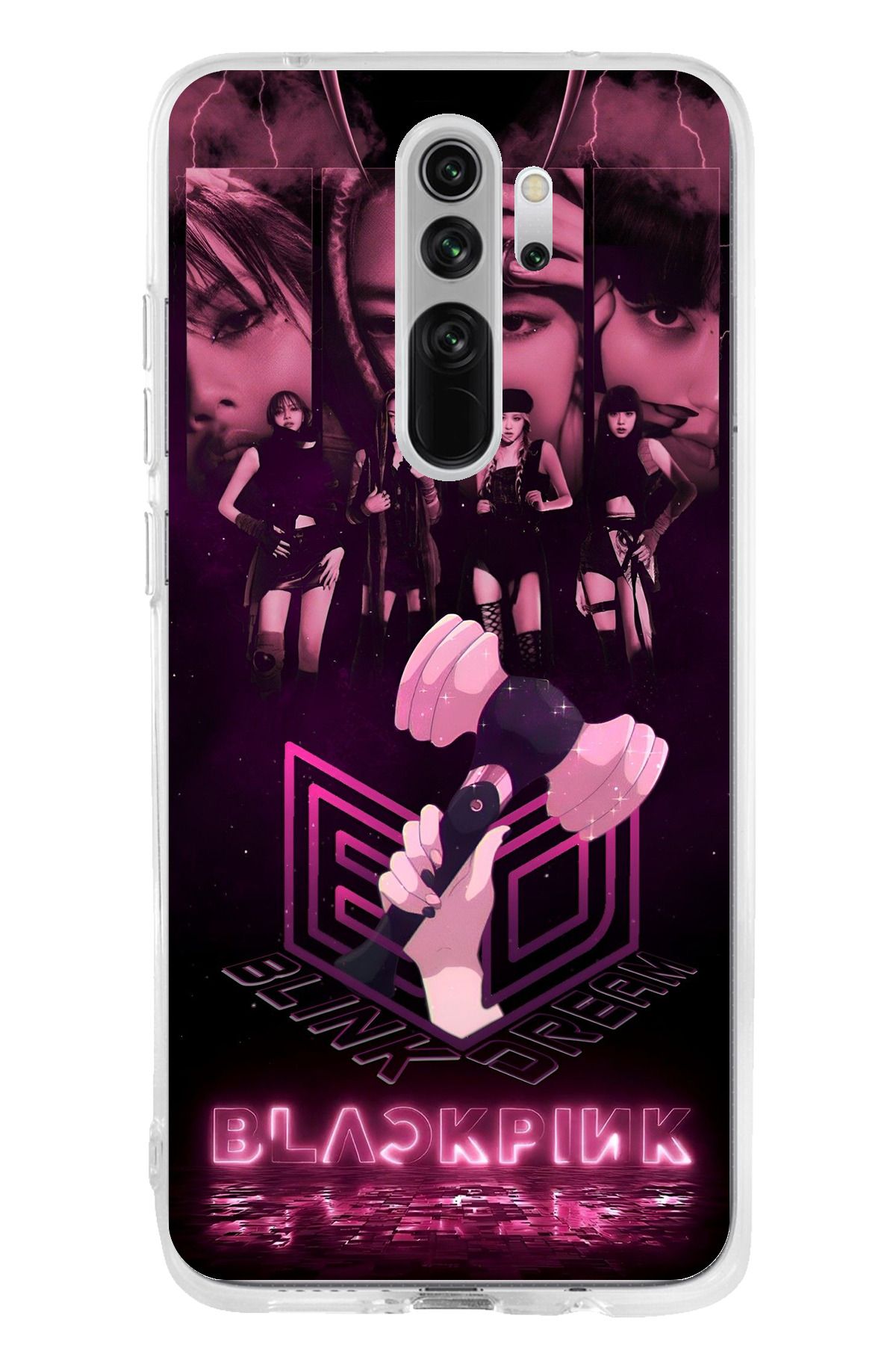 TechTree Redmi Note 8 Pro Uyumlu Blackpink Poster Şeffaf Silikon Kılıf
