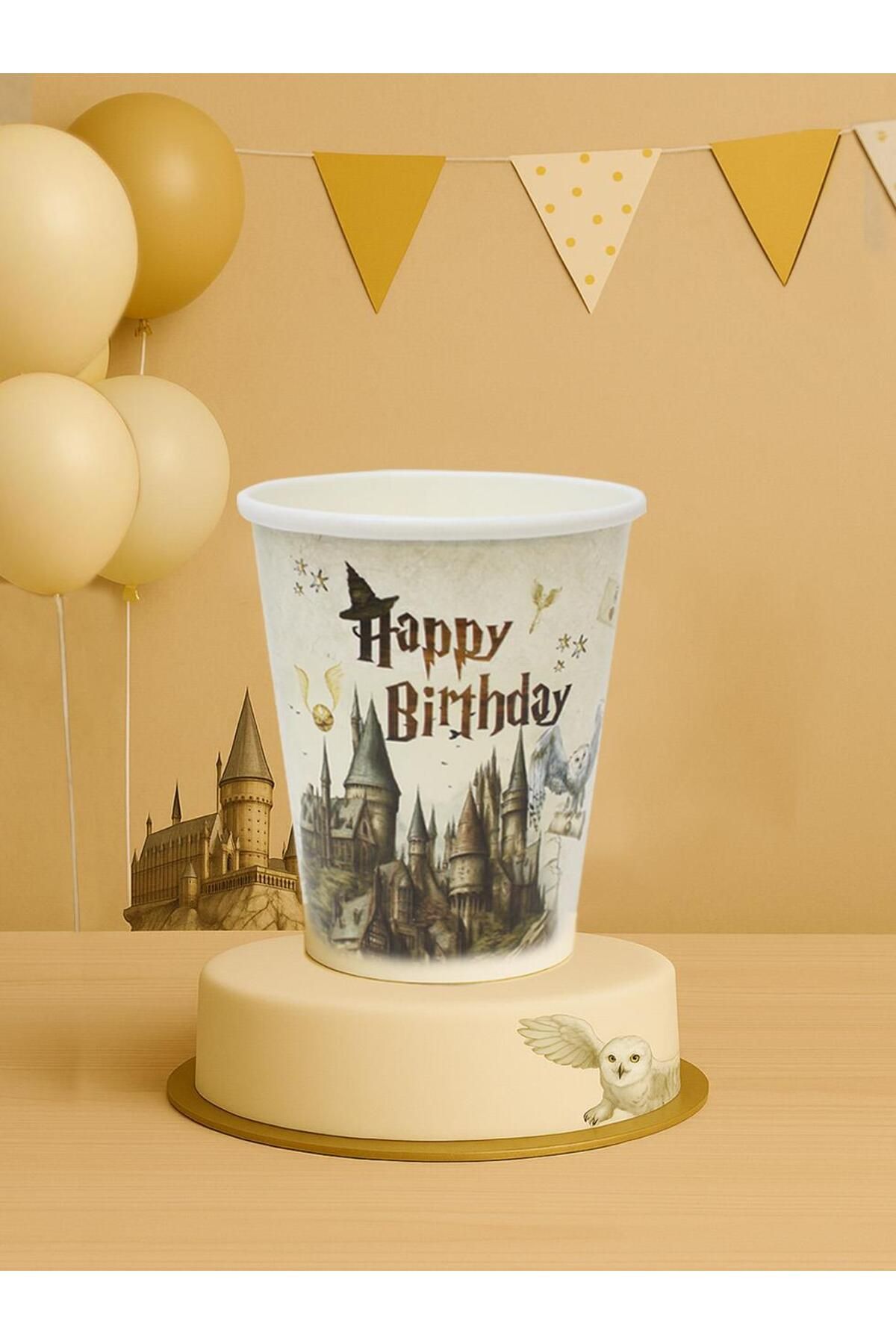 Parti Adresi Karton Doğum Günü Bardağı Harry Potter Temalı Bardak 8'li