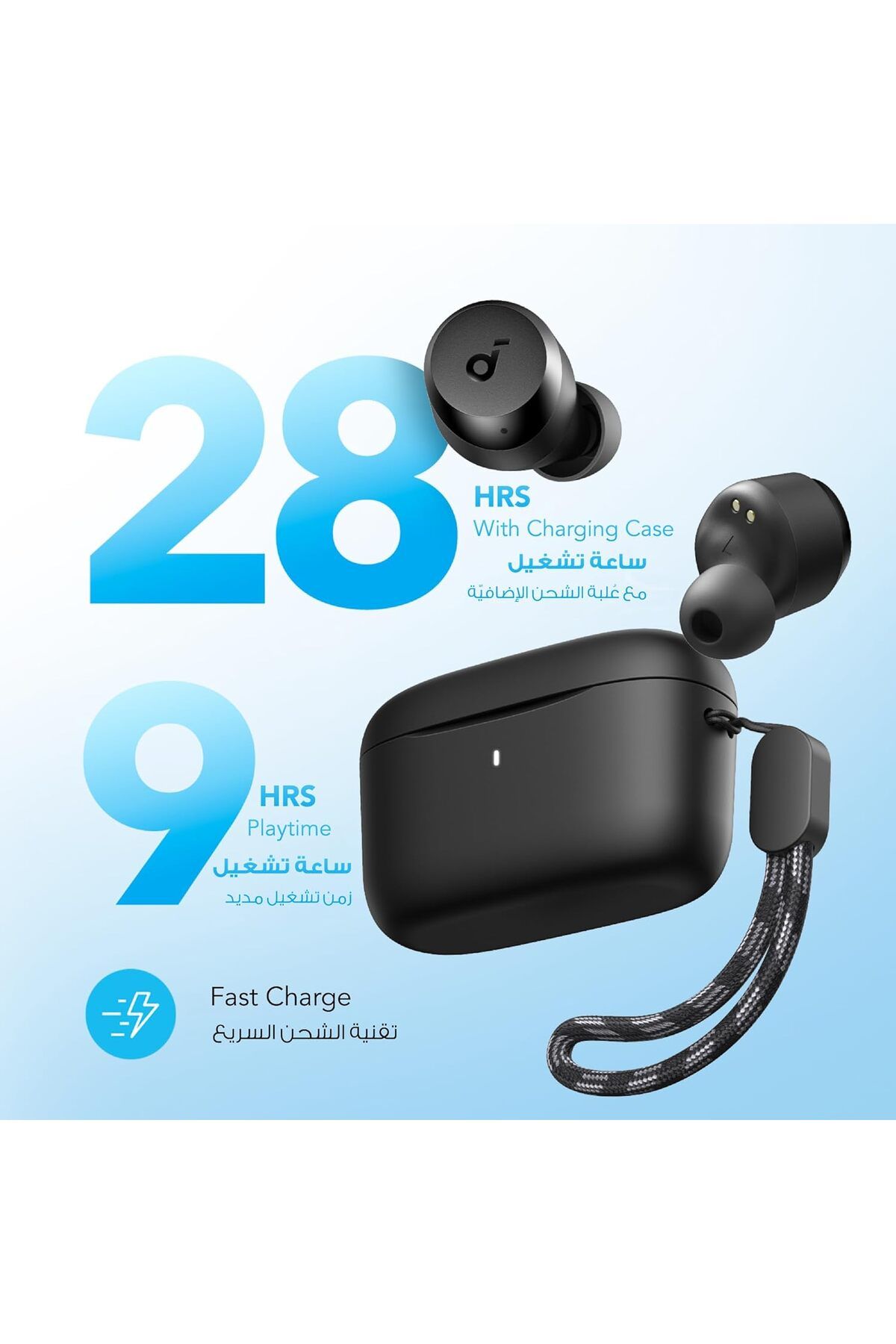 Soundcore-سماعات أذن لاسلكية حقيقية A20i - بلوتوث 5.3، صوت مخصص، وقت تشغيل يصل إلى 28 ساعة، مقاومة للماء، A 4