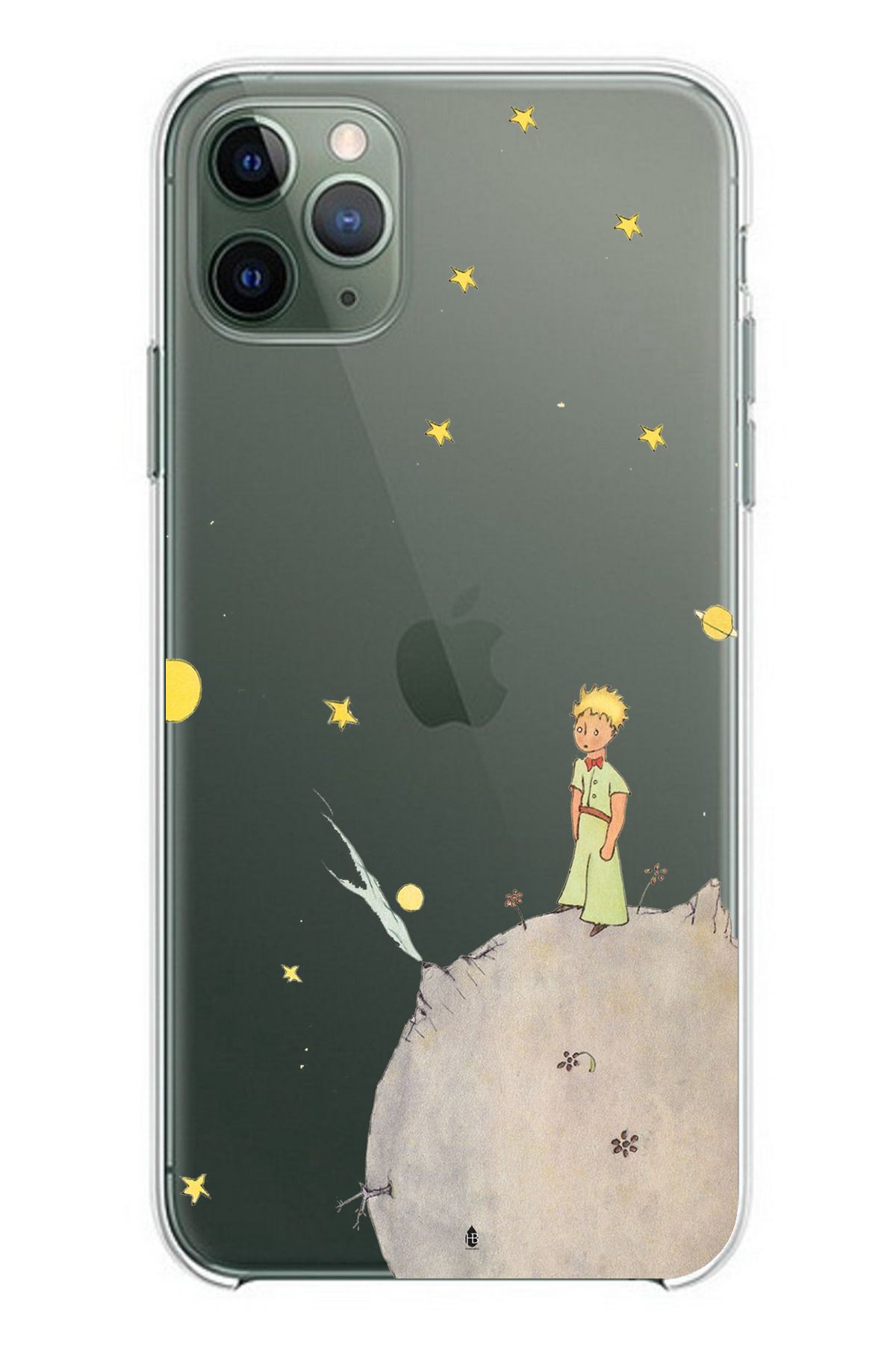 TechTree iPhone 11 PRO Uyumlu Küçük Prens Tasarımlı Şeffaf Silikon Kılıf