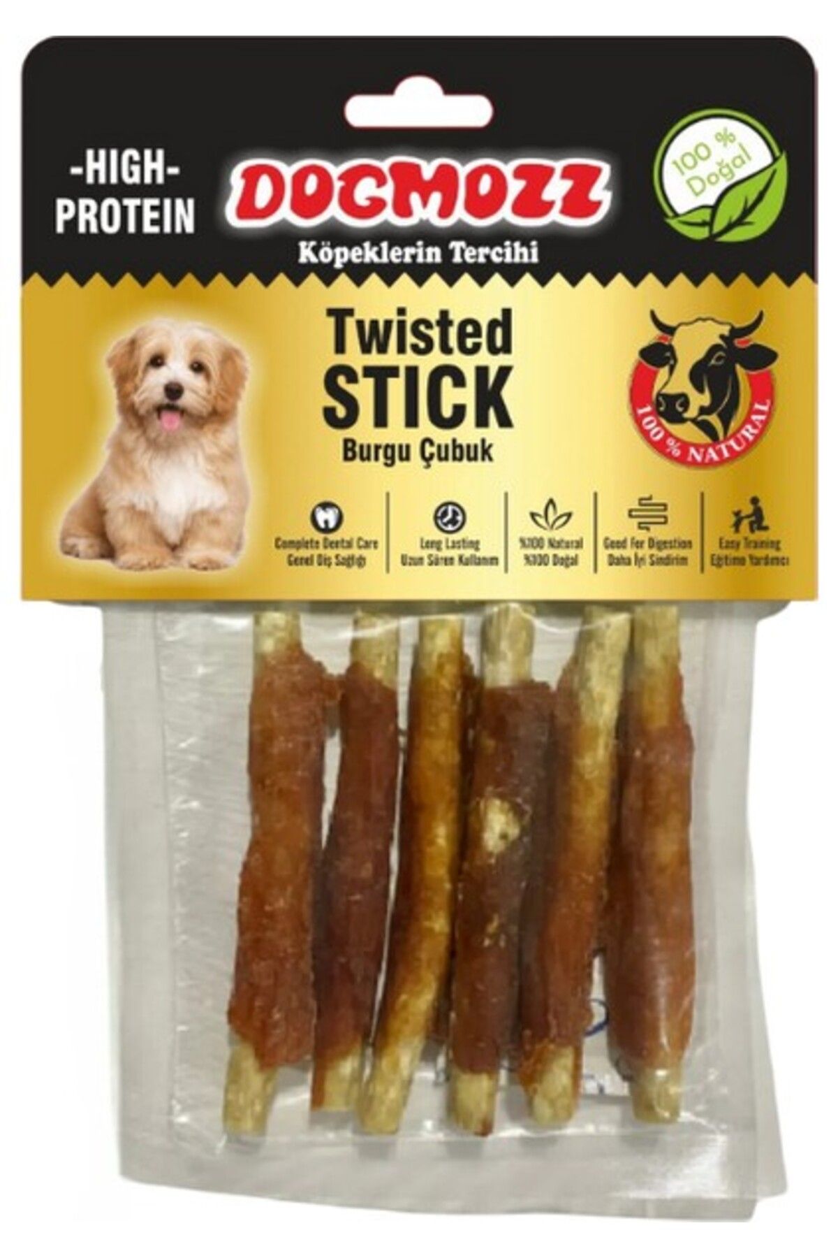 Orqinel DogMozz Dogmozz Crunchy Sargılı Deri Burgu Çubuk 6 Adet