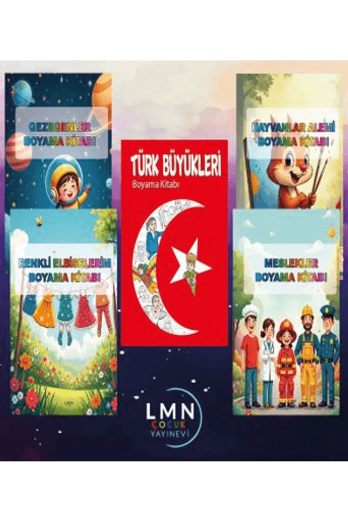 Liman Çocuk Yayınevi Eğlenceli Boyama Kitapları 5'li Set / Kollektif / Liman Çocuk Yayınevi / 9786259578439