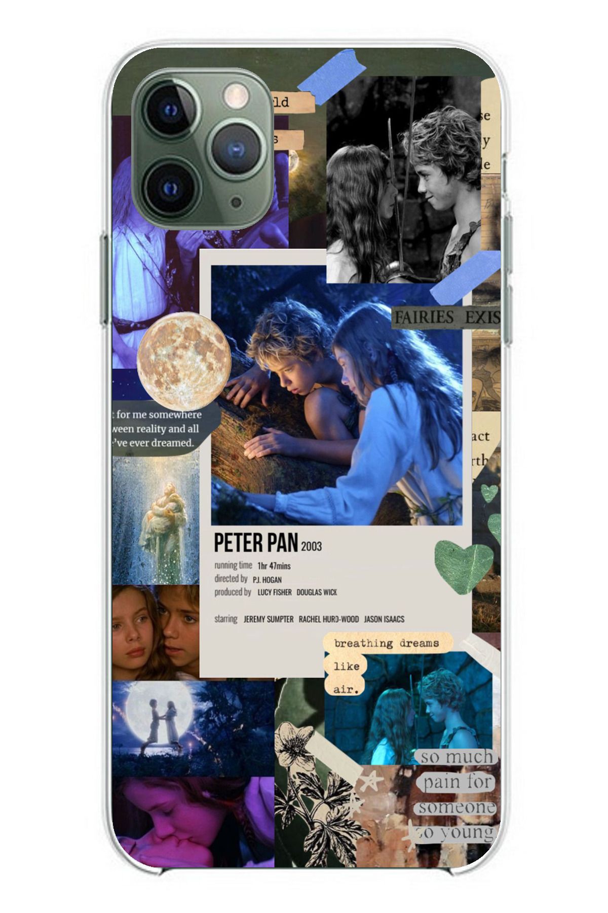 TechTree iPhone 11 PRO Uyumlu Peter Pan Çıkartma Tasarımlı Şeffaf Silikon Kılıf