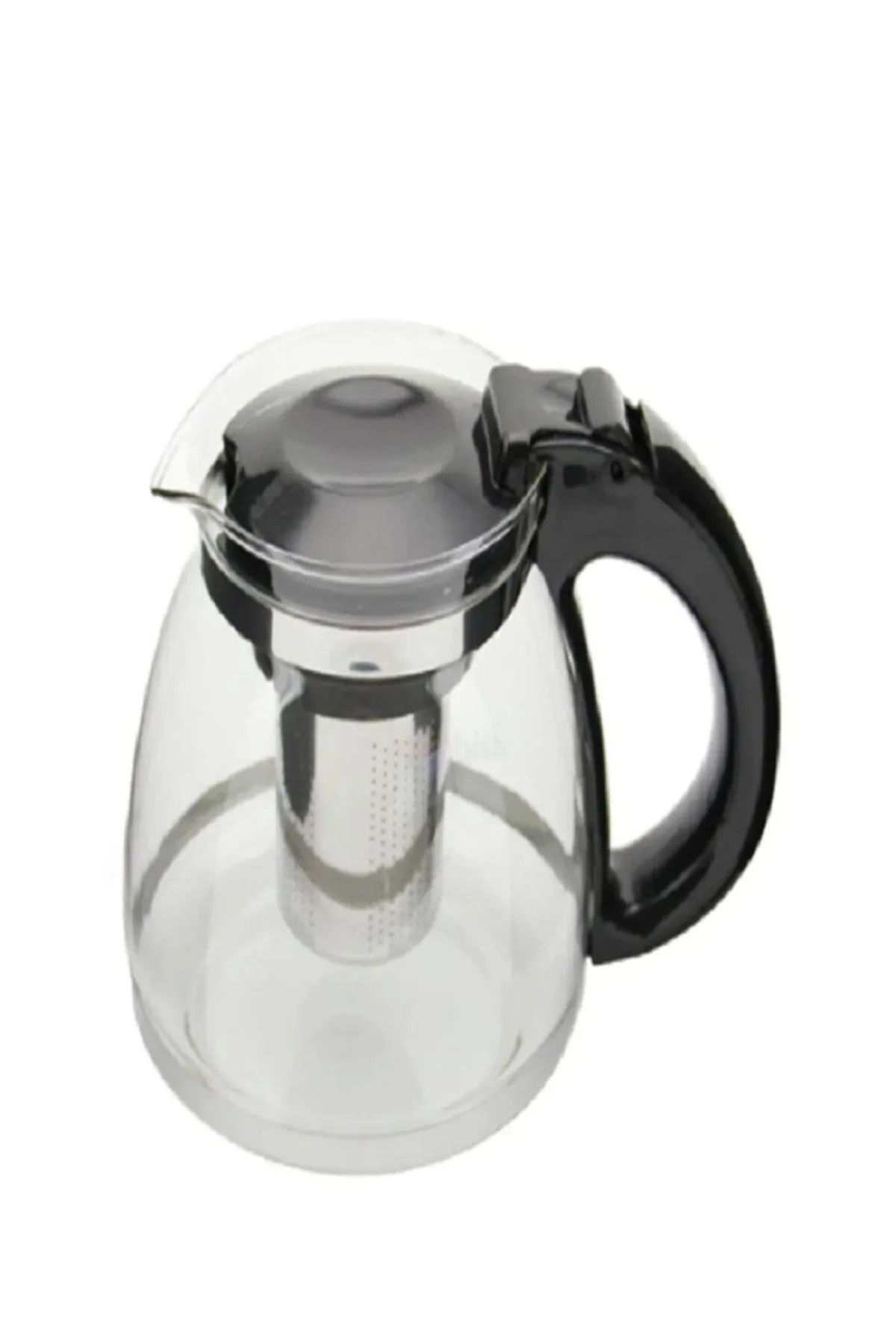 PRATİKOBA Çelik Süzgeçli Cam Çaycı Servis Demlik 1500 Ml. Royaleks-7488