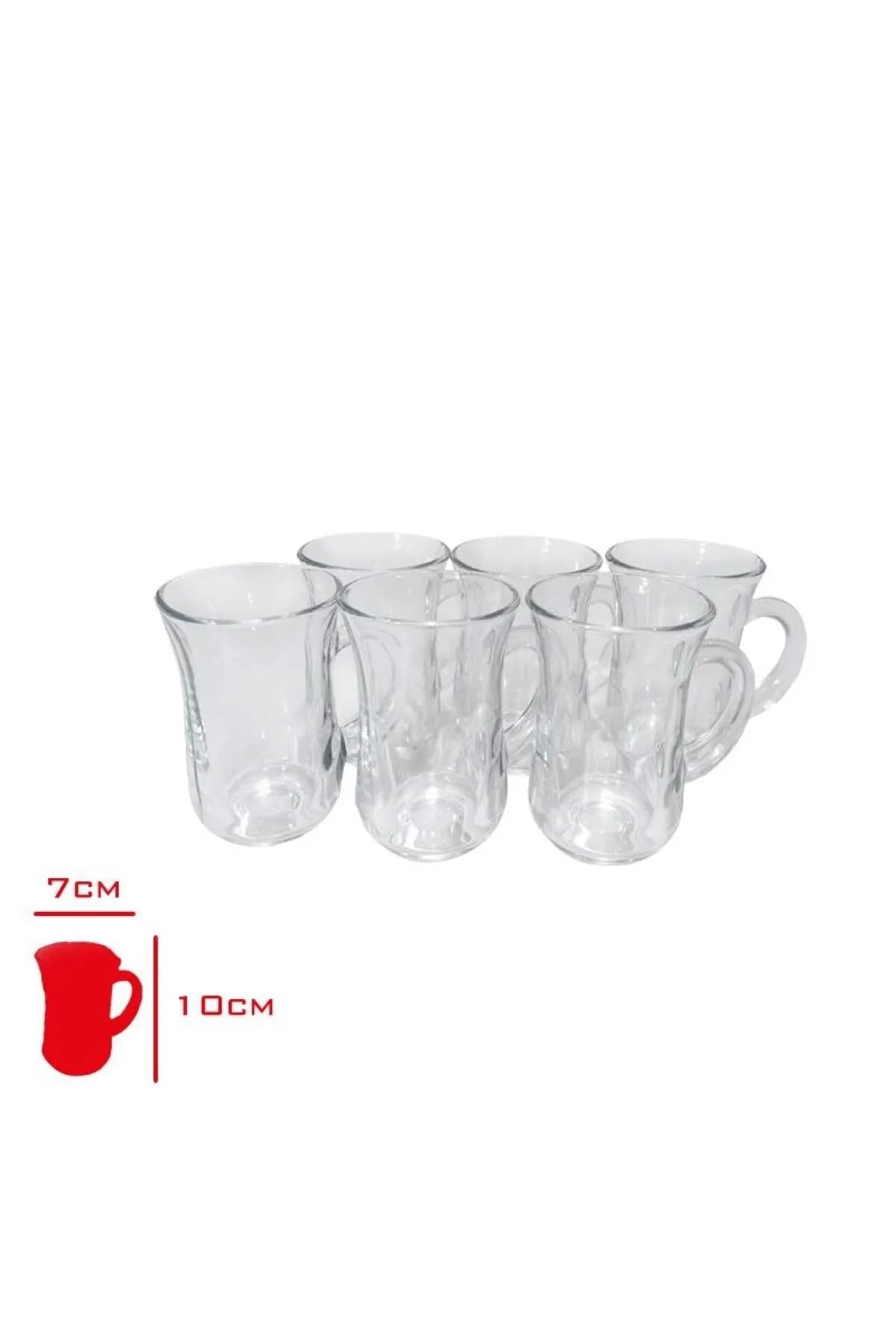 PRATİKOBA Bardak Kulplu 6 Li Istikane Mug Royaleks-81674