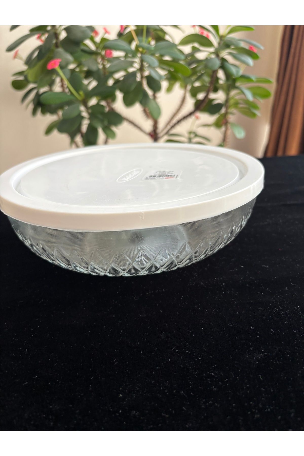 DİBA AVM-20 cm Glass Storage Container Salad Bowl Diameter 20 cm Height 7 cm Volume 1350 Cc 5