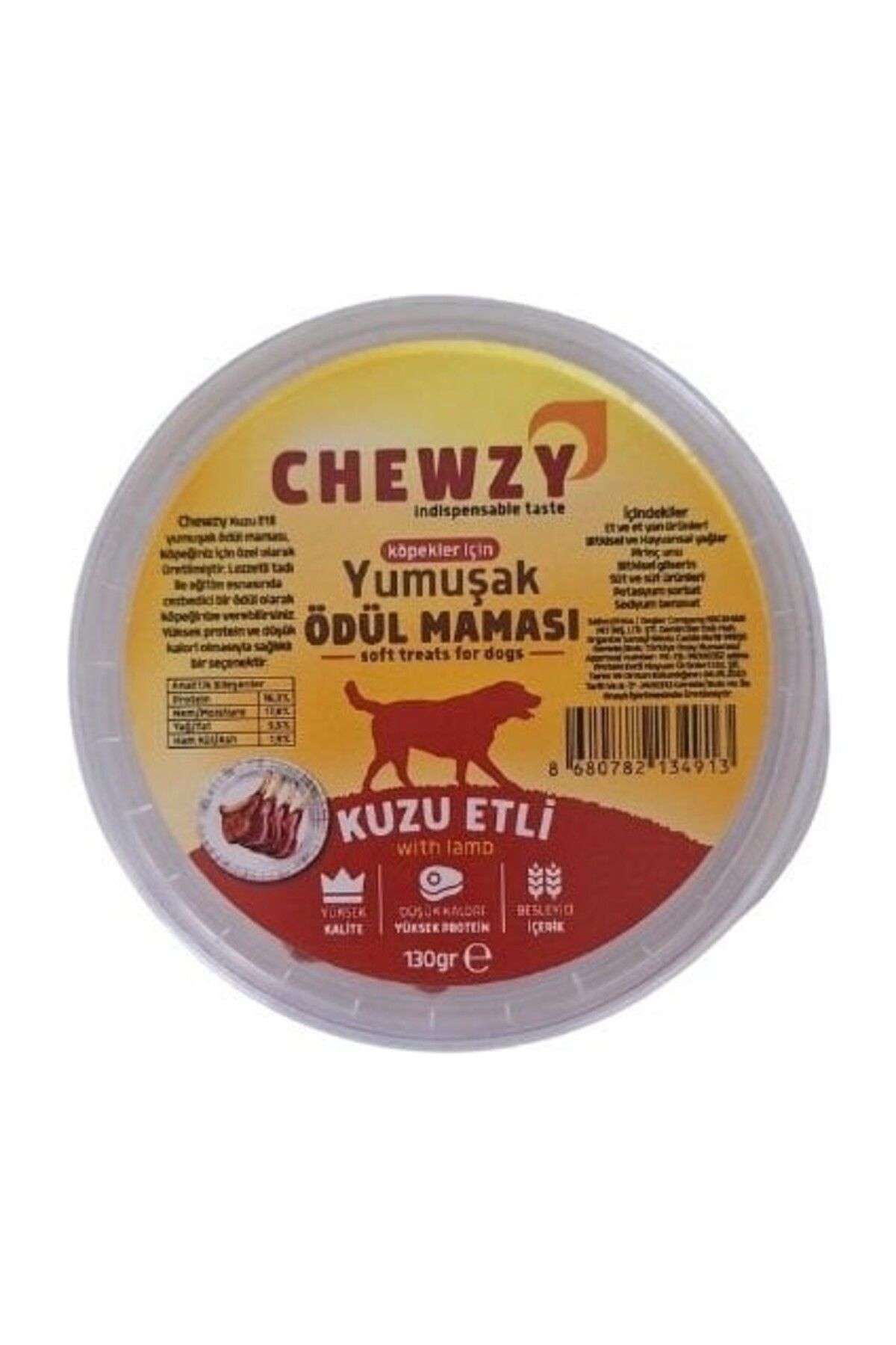 Orqinel Chewzy Kuzulu Yumuşak Köpek Ödül Maması 130 gr
