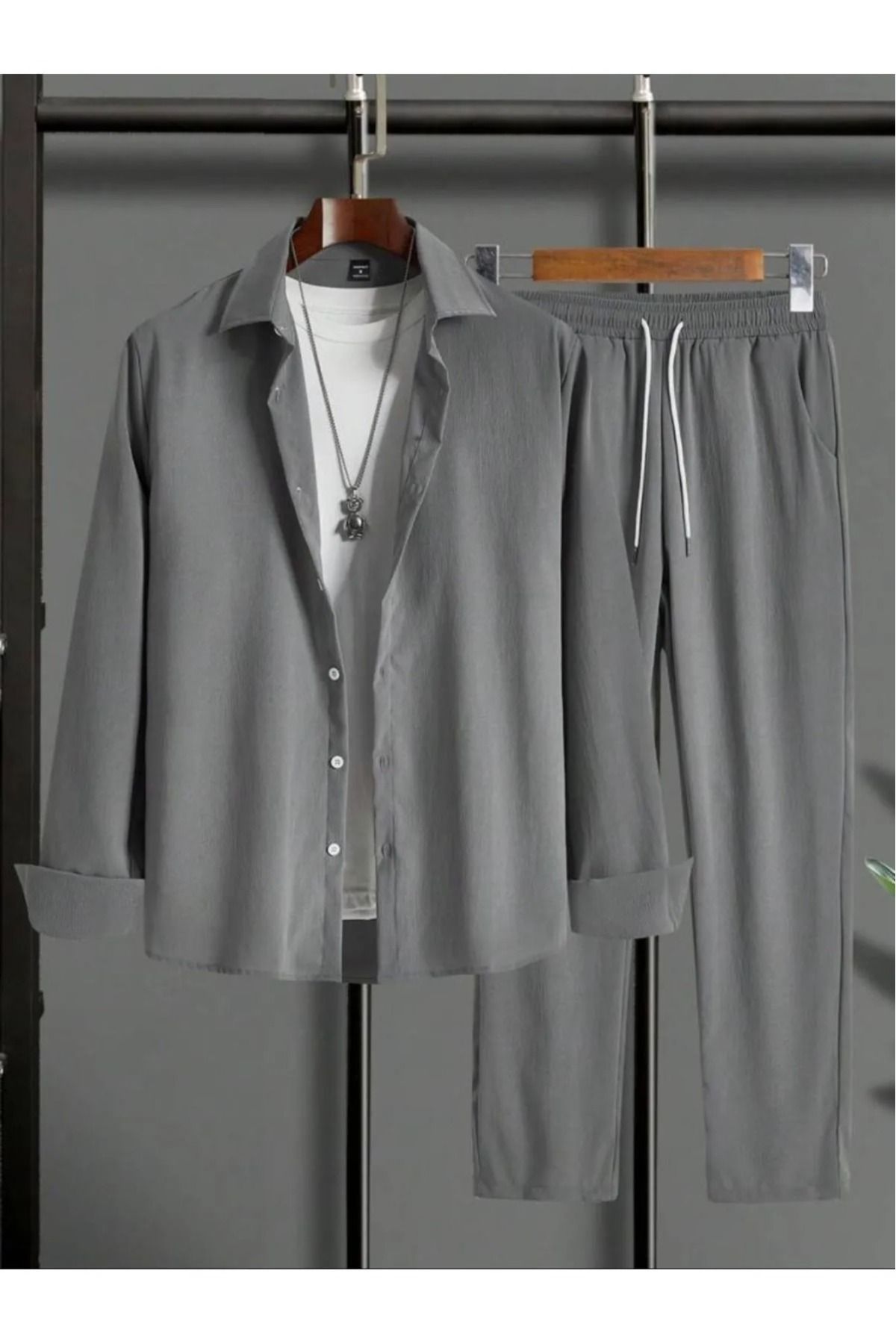 puolikuu Unisex Takım Bürümcük kumaş rahat kalıp kaliteli kumaş renkli puolikuu