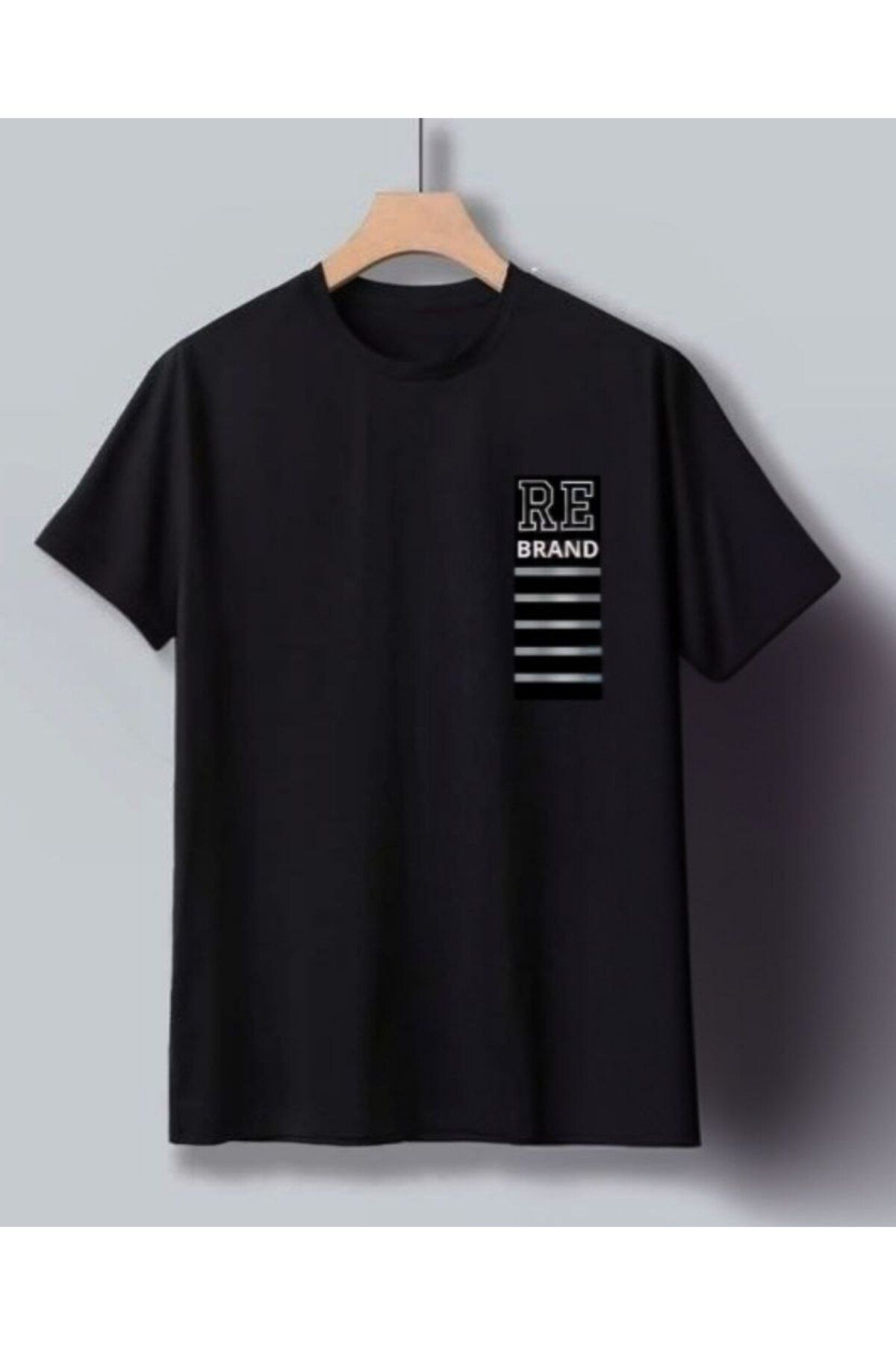 REBRAND Sports T-shirt Bisiklet Yaka Baskılı T-shirt Unisex Oversize