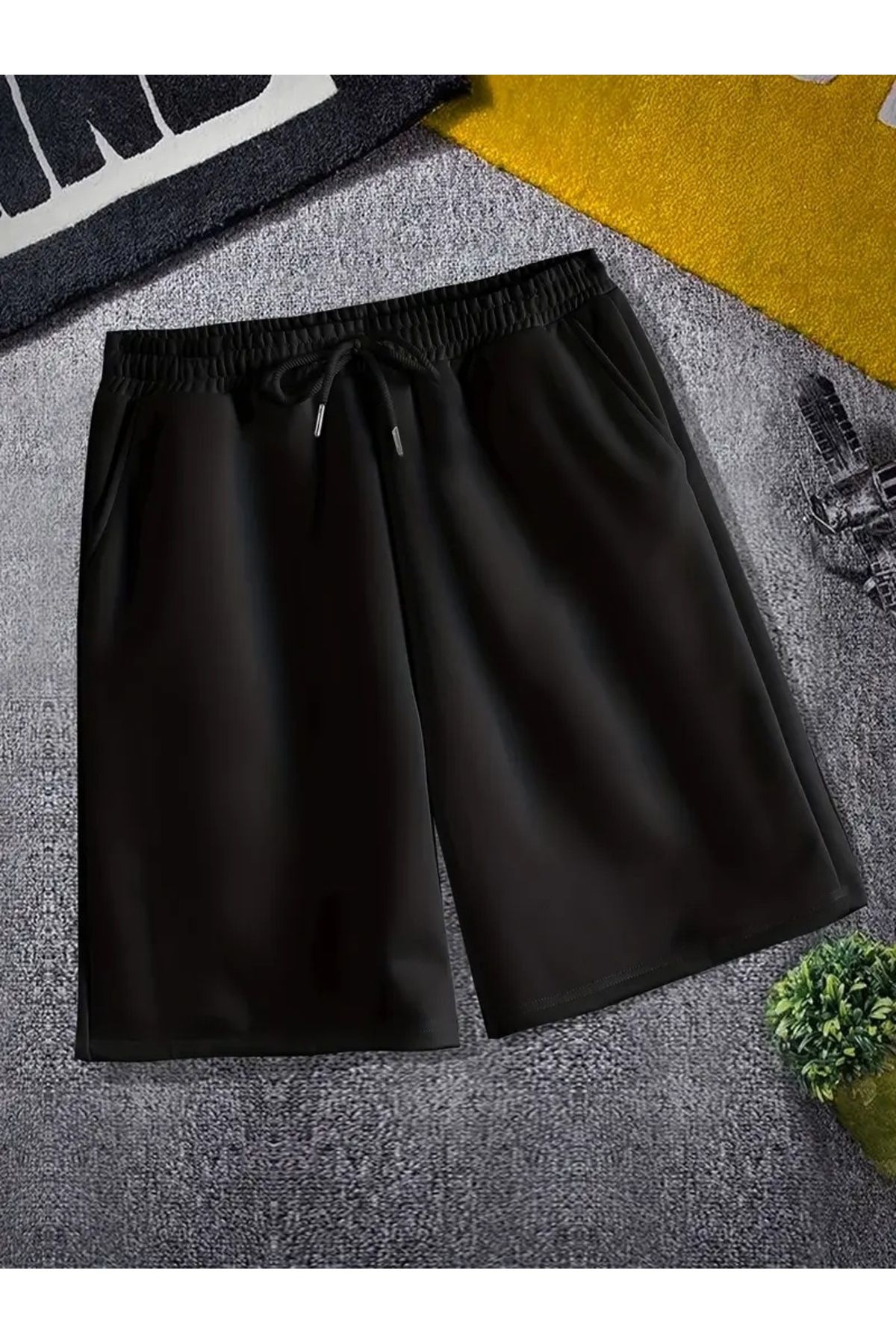 LASVES SİYAH ŞORT UNISEX